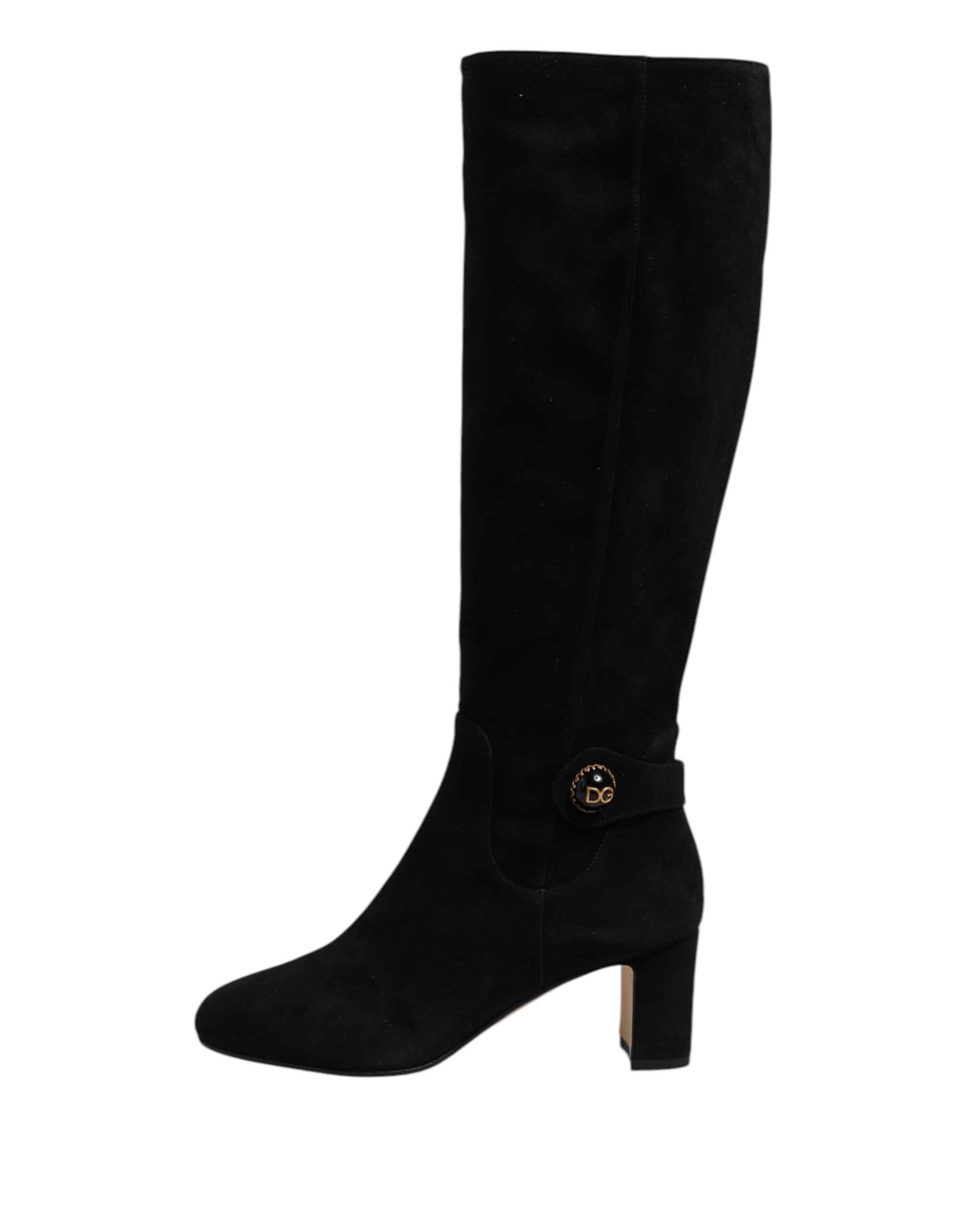 Dolce & Gabbana Black knee-high suede boots-6