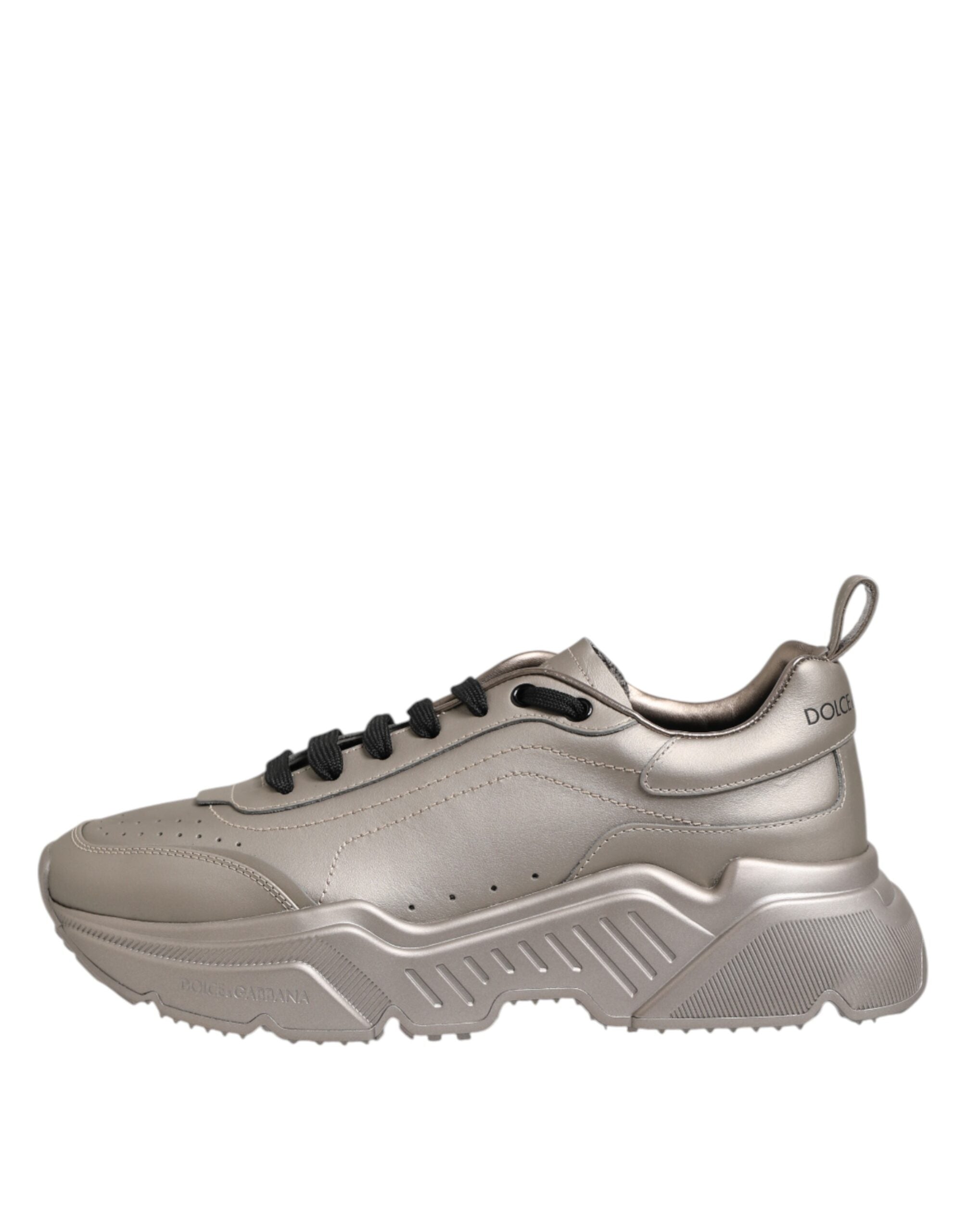 Dolce & Gabbana Silver DAYMASTER Leather Men's Sneakers Shoes-6