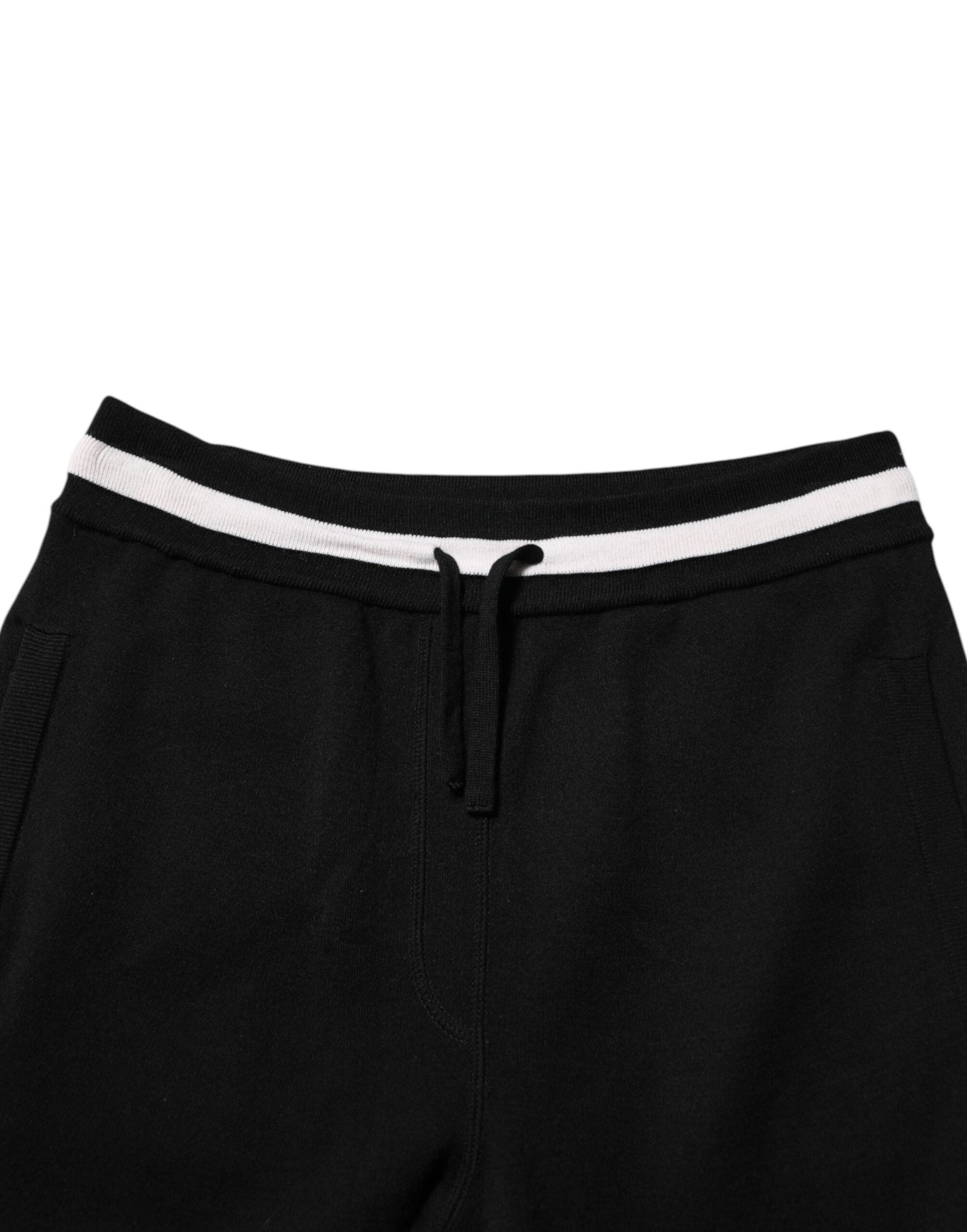 Dolce & Gabbana Black Cotton Men's Jogger Sweatpants Trousers-5