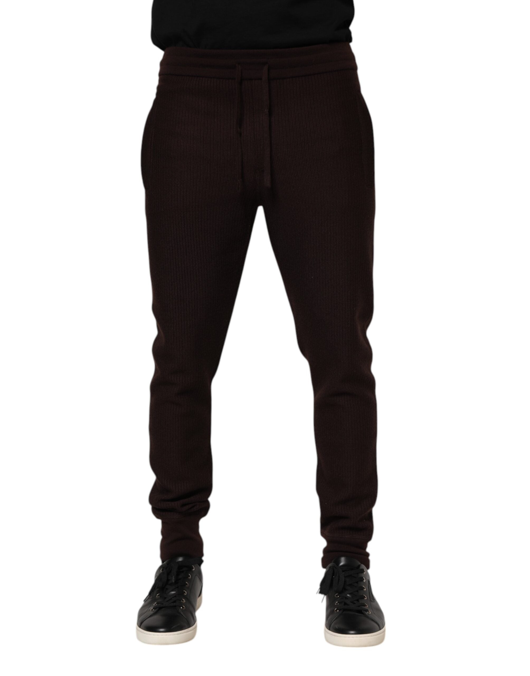 Dolce & Gabbana Brown Cashmere Men's Jogger Sweatpants Trousers-1