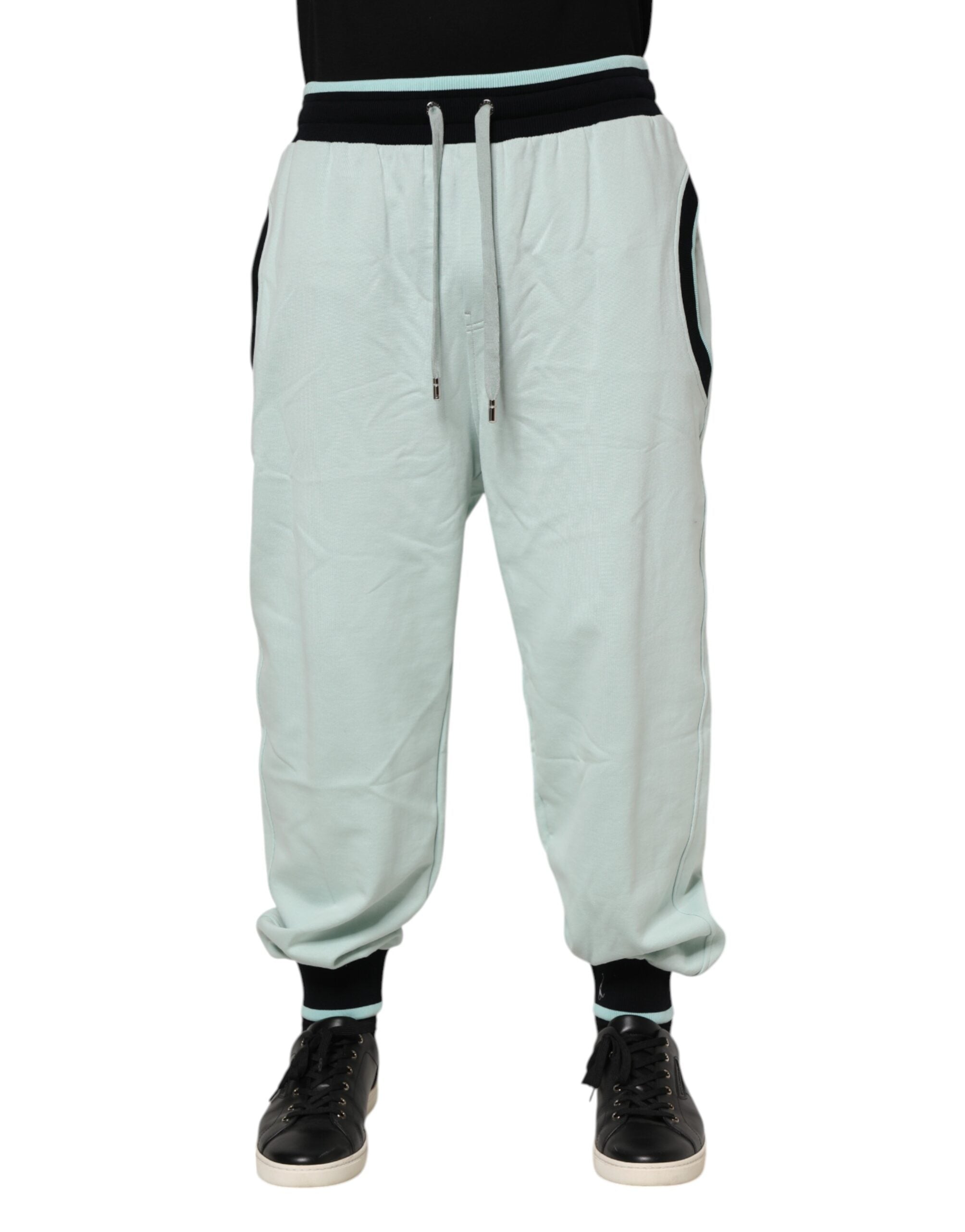 Dolce & Gabbana Hellgrüne Baumwolle Herren Jogger Sweatpants Hosen-2