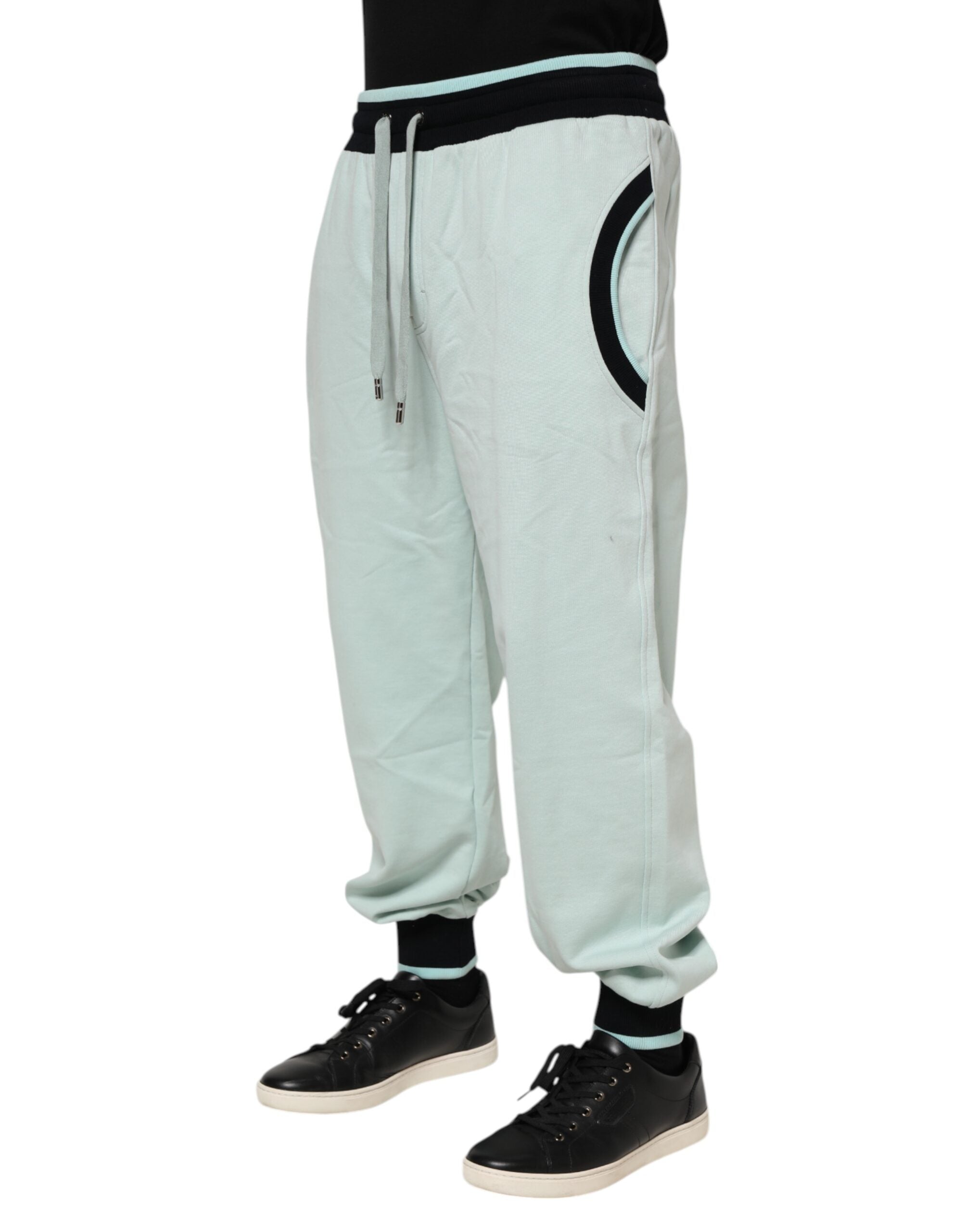 Dolce & Gabbana Hellgrüne Baumwolle Herren Jogger Sweatpants Hosen-3
