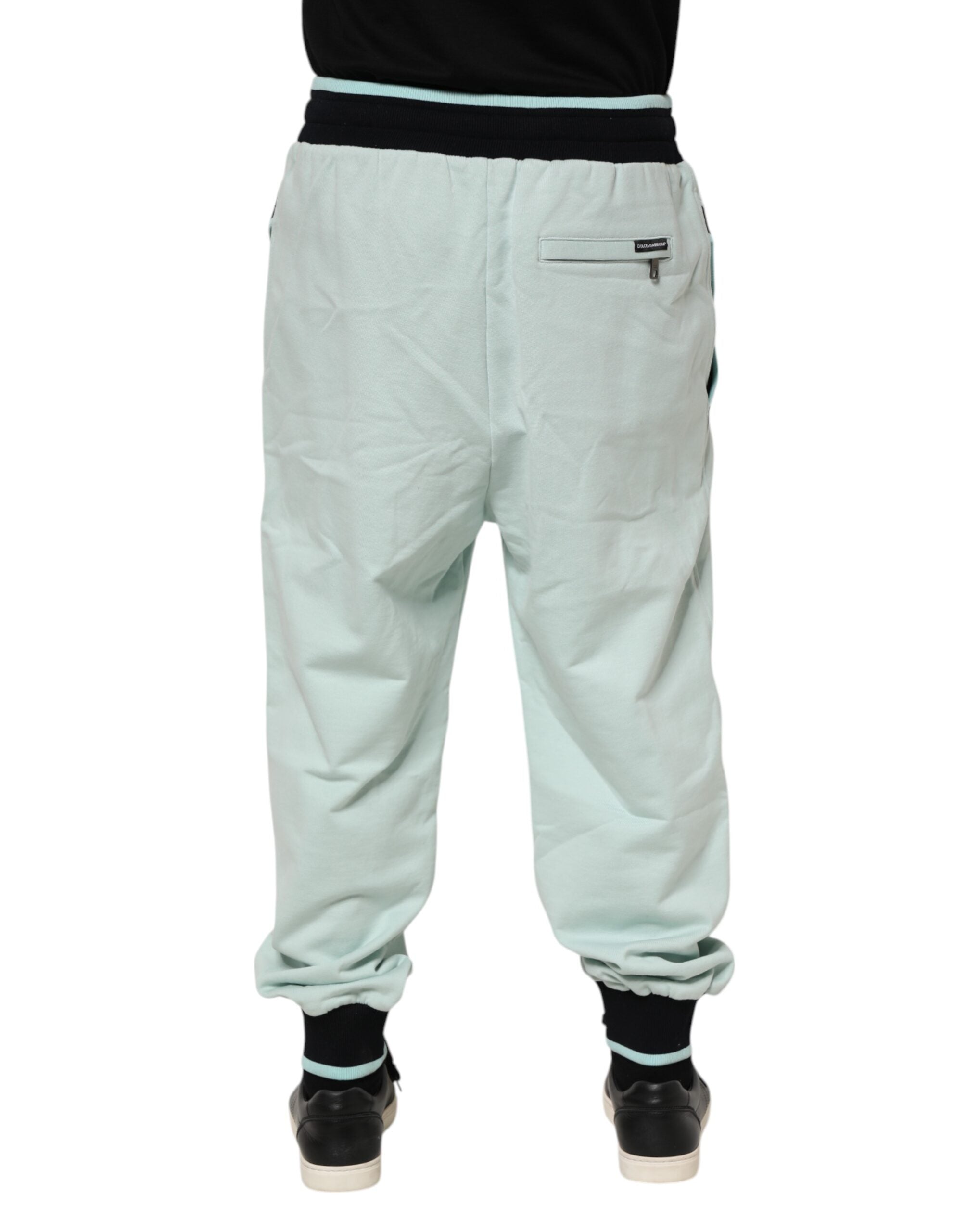 Dolce & Gabbana Hellgrüne Baumwolle Herren Jogger Sweatpants Hosen-4