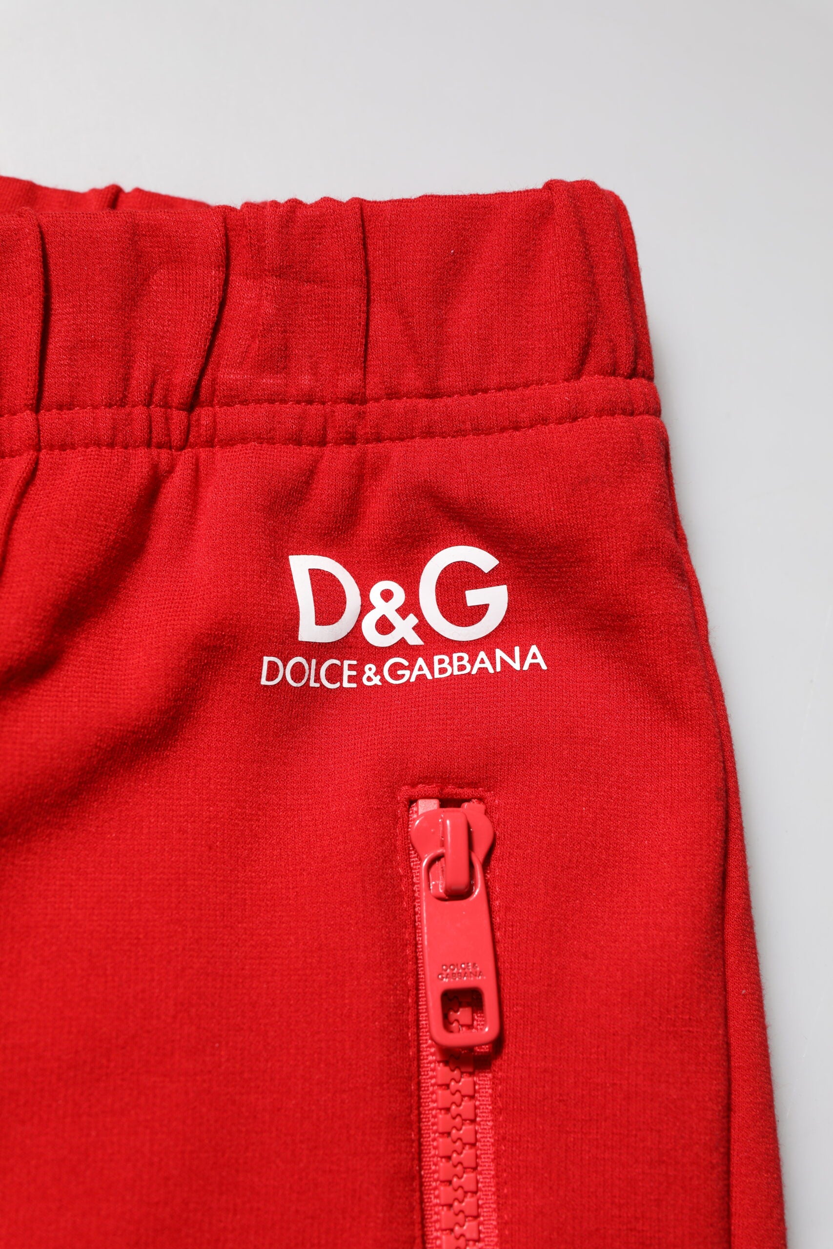 Pantalones deportivos Dolce & Gabbana con logo de viscosa roja para hombre-6