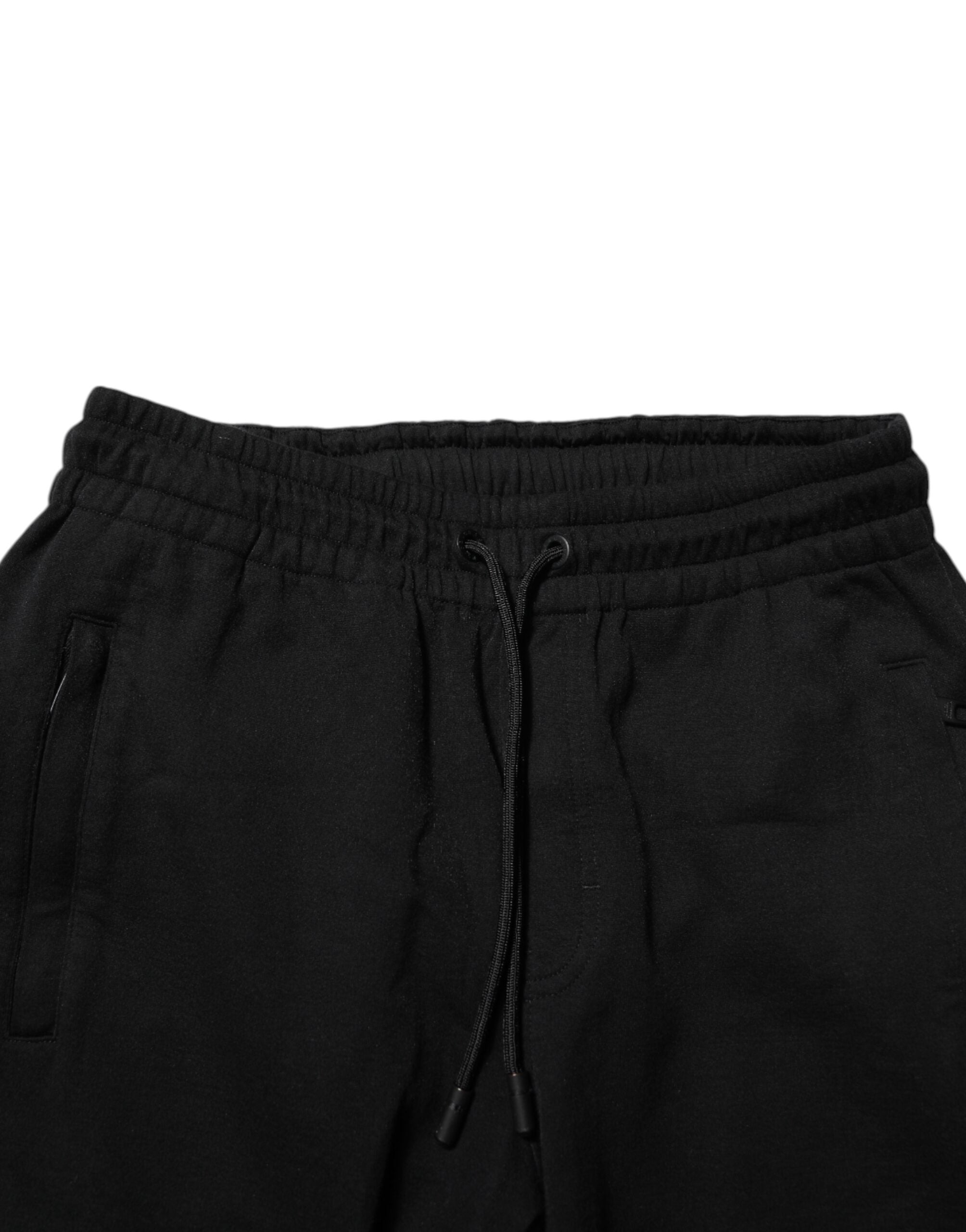 Pantalones deportivos negros de algodón para hombre de Dolce & Gabbana-5