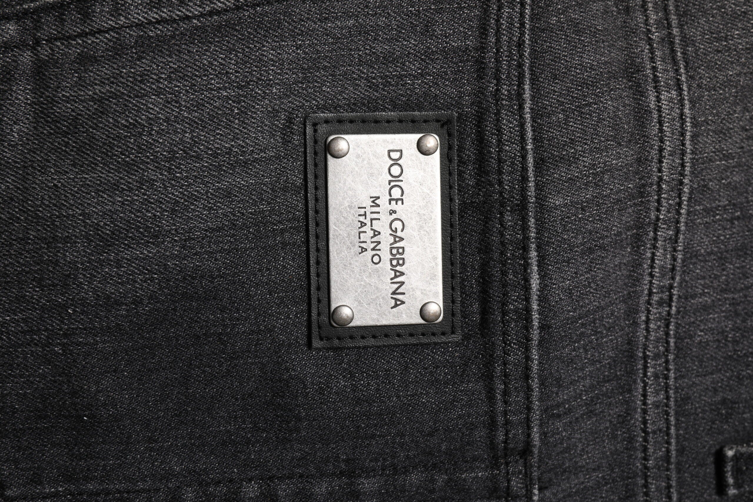 Dolce & Gabbana Grey Washed Cotton Loose Denim Jeans-6