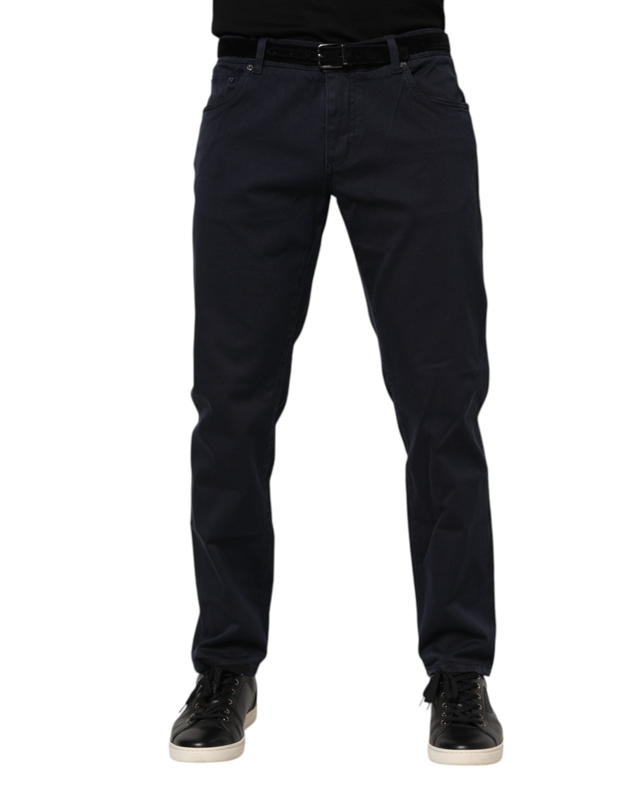 Dolce & Gabbana Blue tapered denim jeans in cotton