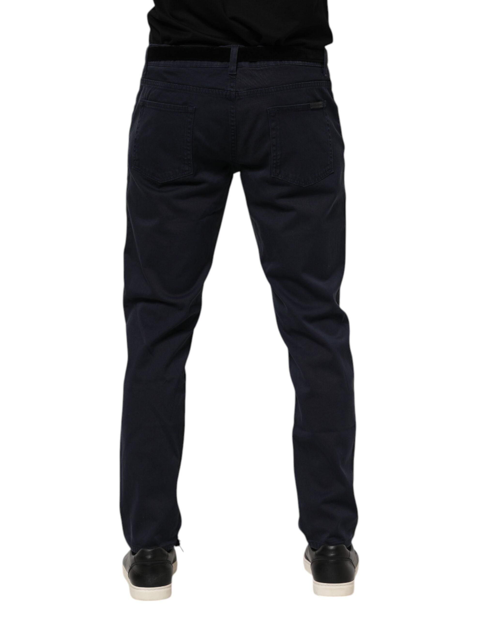Dolce & Gabbana Blue tapered denim jeans in cotton-4
