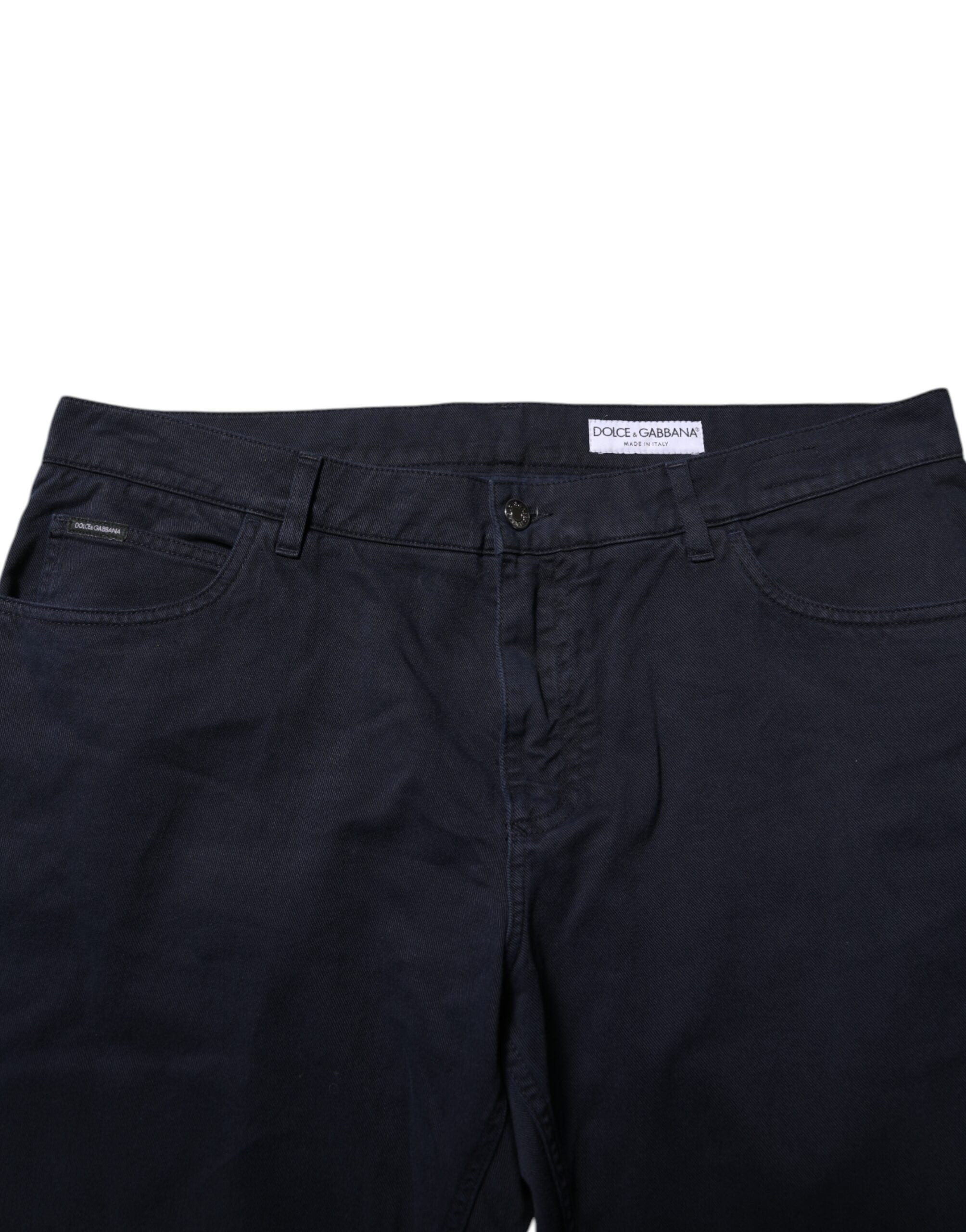 Vaqueros negros denim cónicos de Dolce & Gabbana en algodón-5