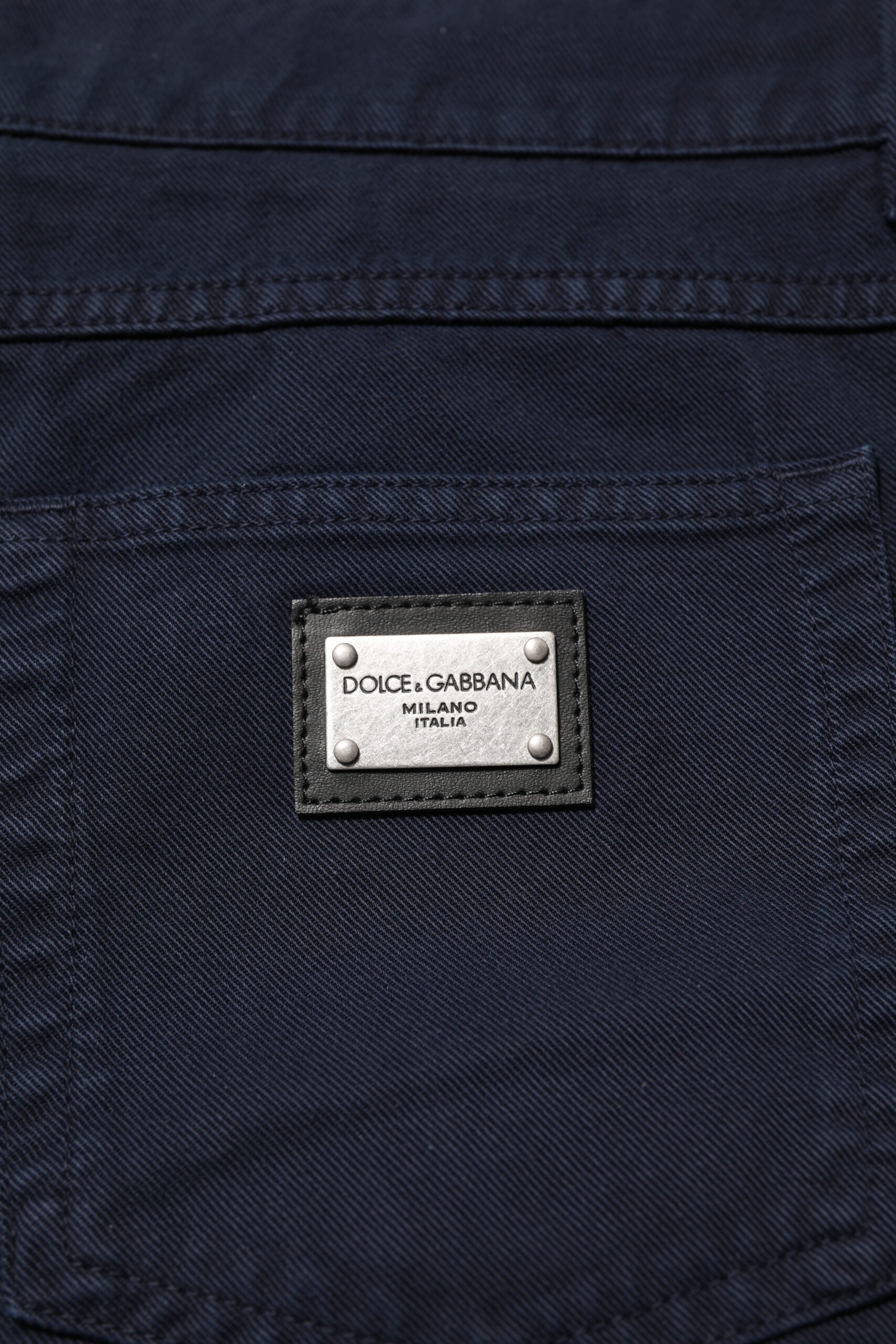 Vaqueros negros denim cónicos de Dolce & Gabbana en algodón-6