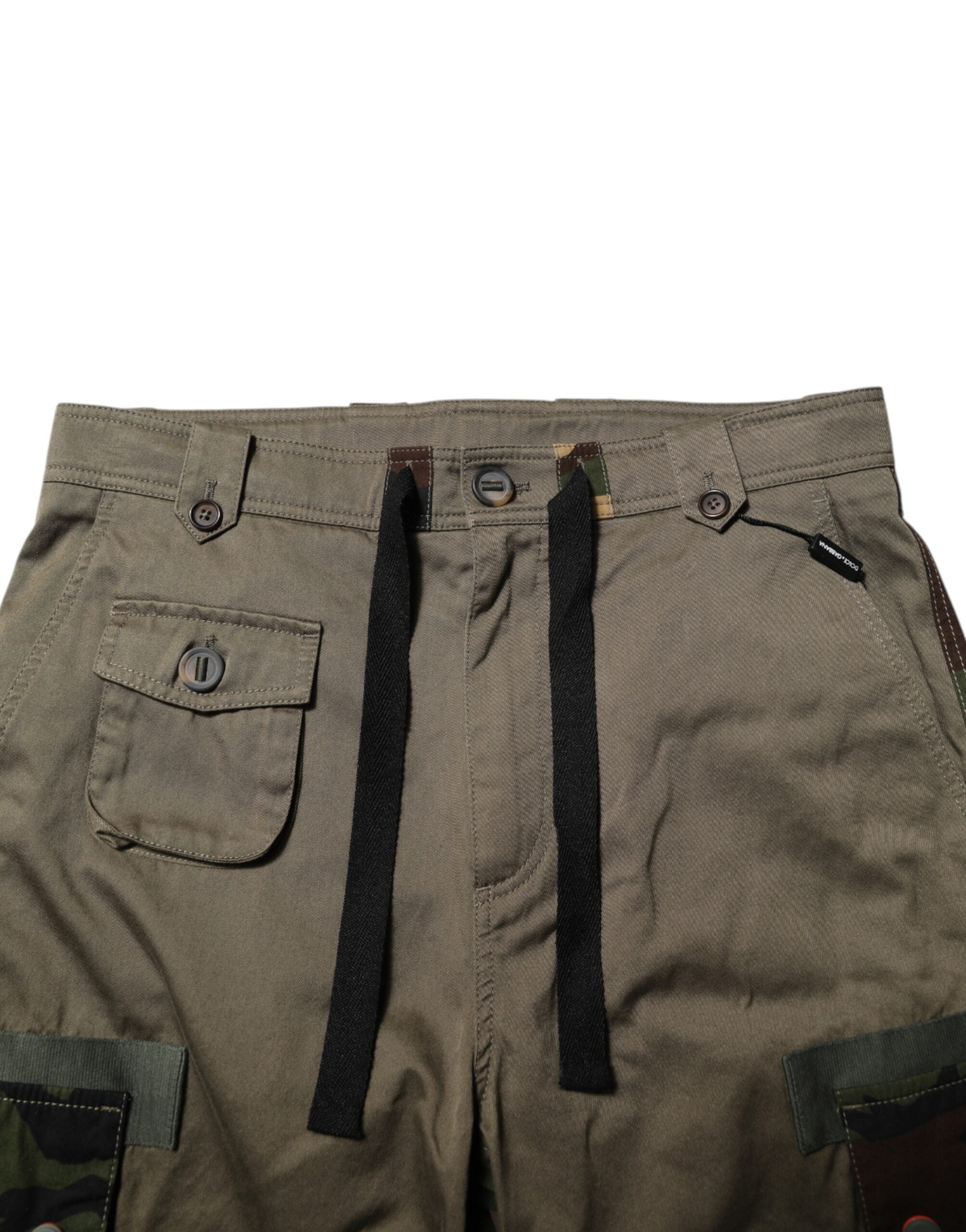 Pantalones cargo de algodón marrón con estampado de camuflaje de Dolce & Gabbana-5