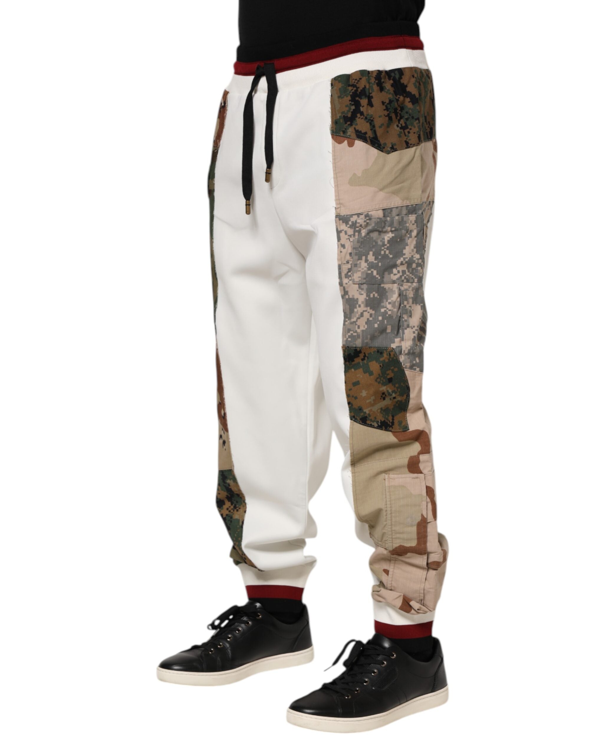 Dolce & Gabbana White Patchwork Joggers-3