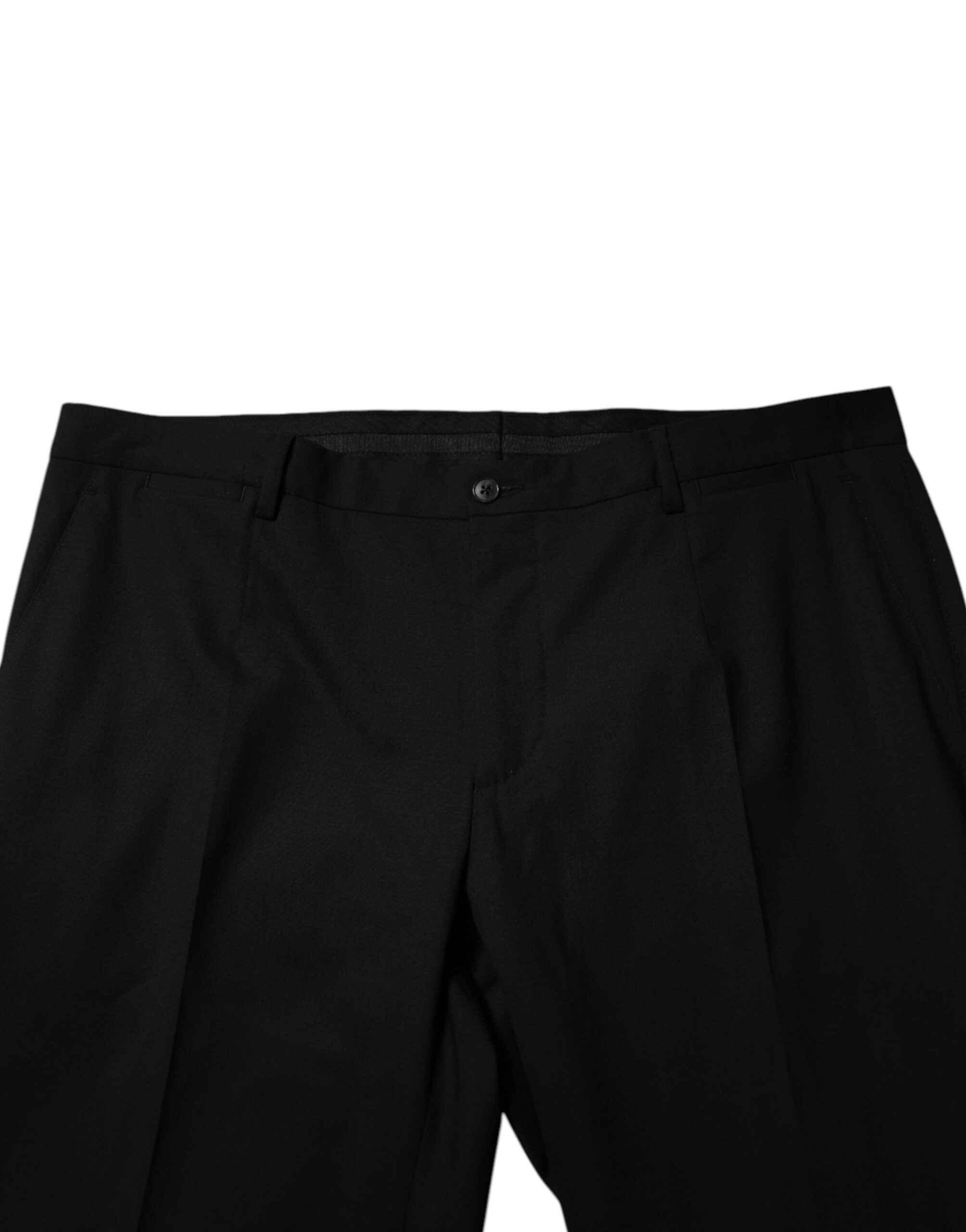 Dolce & Gabbana black formal suit trousers in wool-5