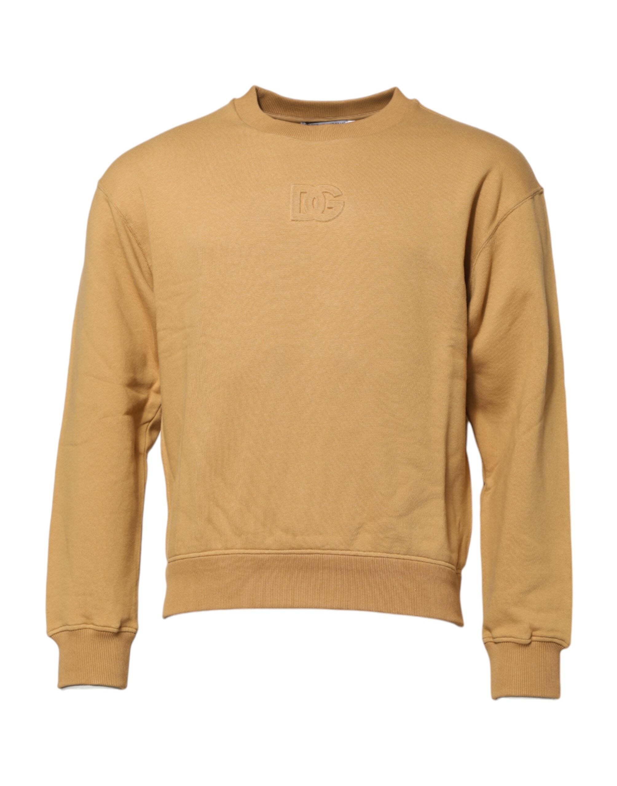 Suéter de algodón amarillo mostaza de Dolce & Gabbana con relieve DG-1