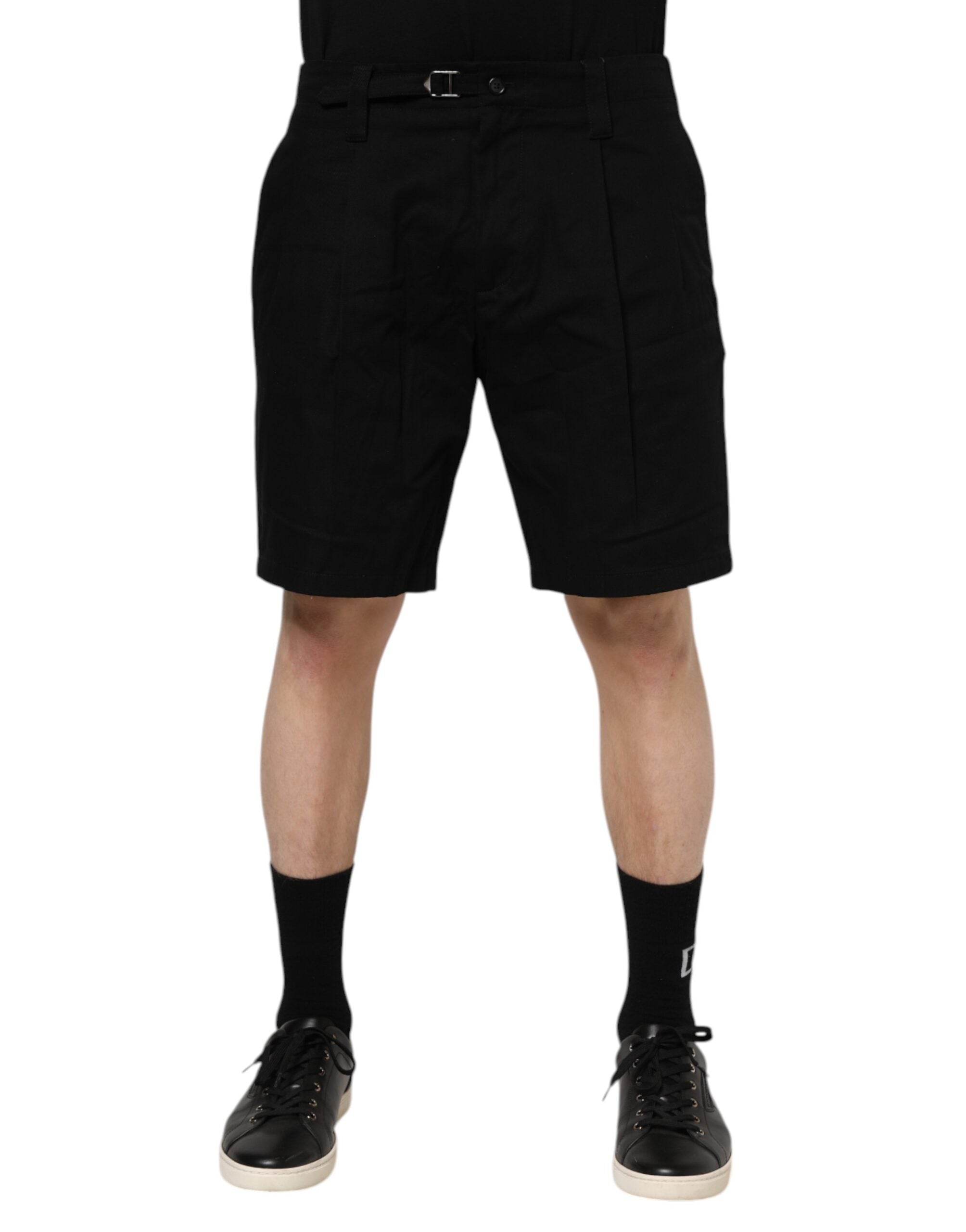 Dolce & Gabbana Black knee-length men's Bermuda shorts made of cotton-1