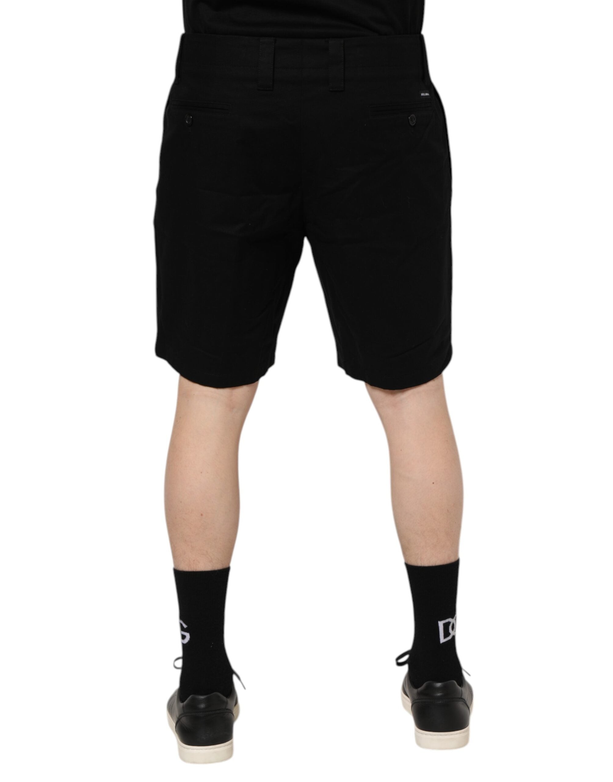 Dolce & Gabbana Black knee-length men's Bermuda shorts made of cotton-4
