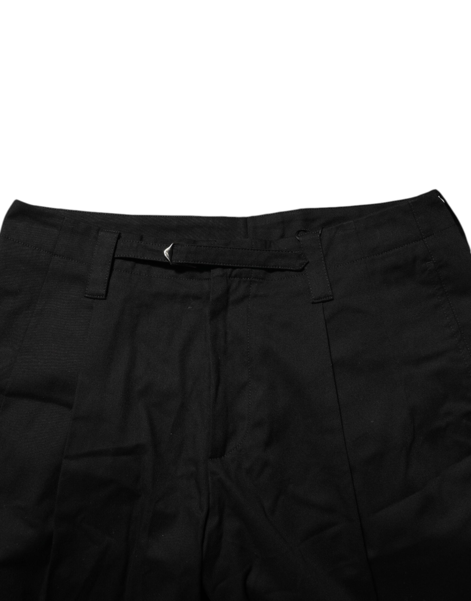 Dolce & Gabbana Black knee-length men's Bermuda shorts made of cotton-5