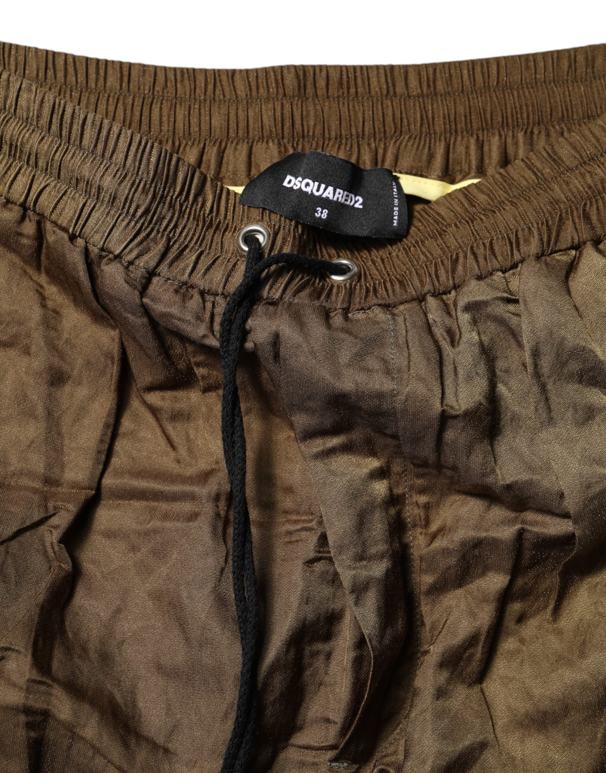 Pantalones deportivos Dsquared² de cintura media para mujer en marrón-4