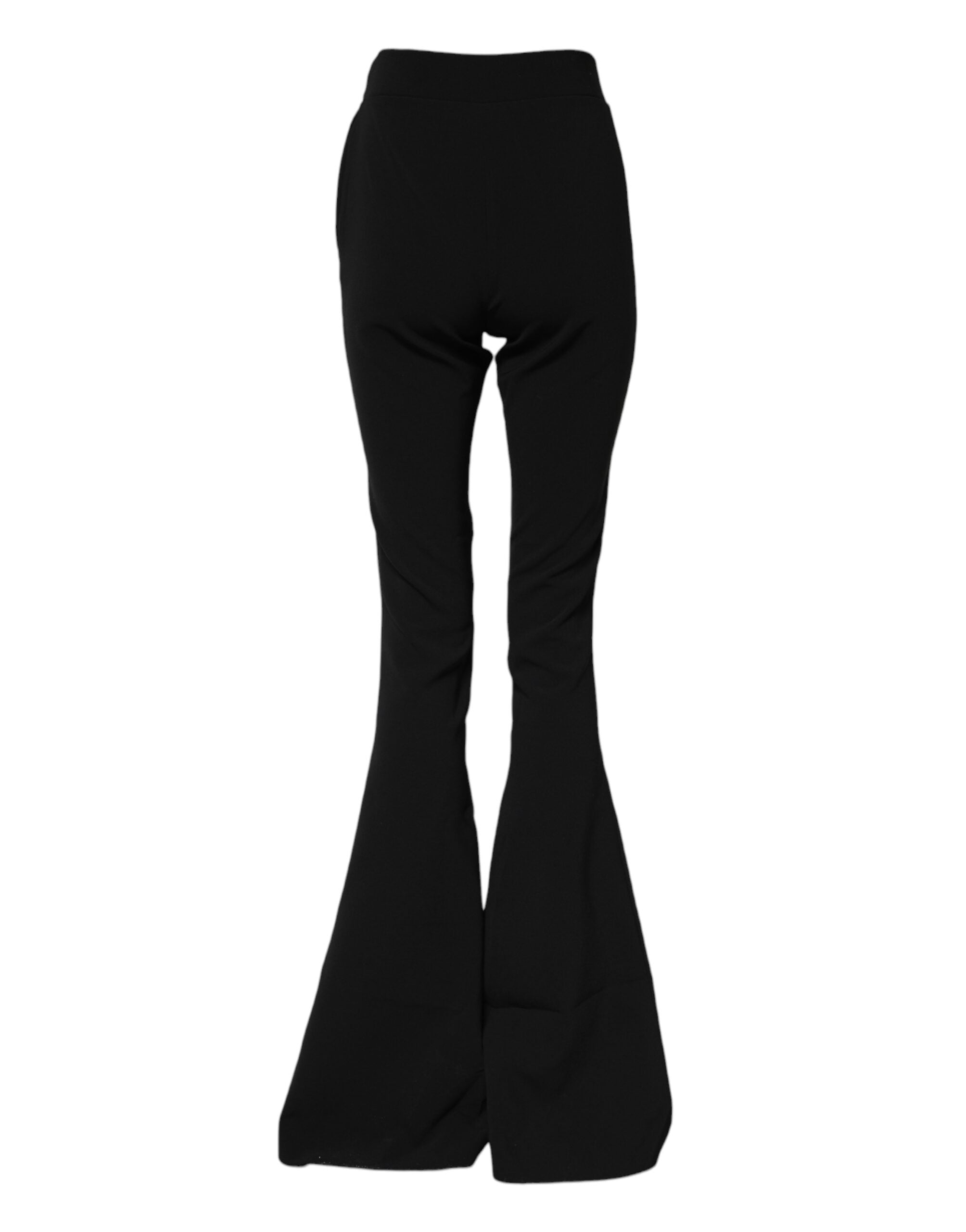 Dsquared² Black high-waisted flared trousers made of polyester-3