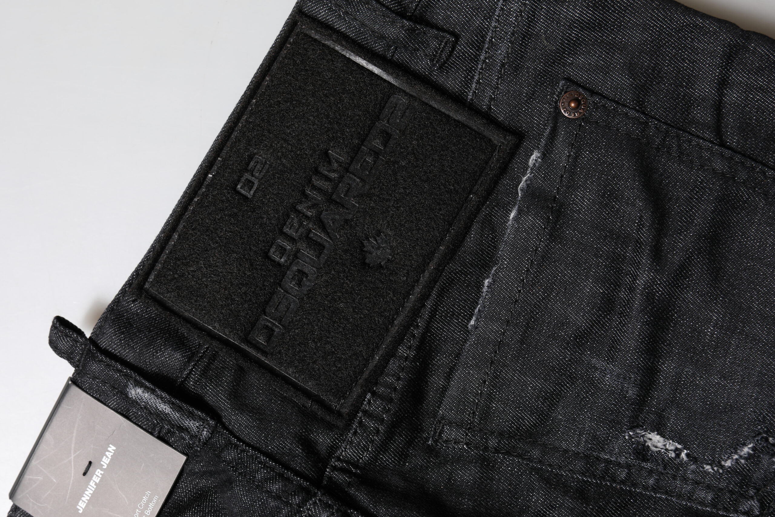 Dsquared² Black Skinny Denim Jeans in Cotton with a Low Waist-5