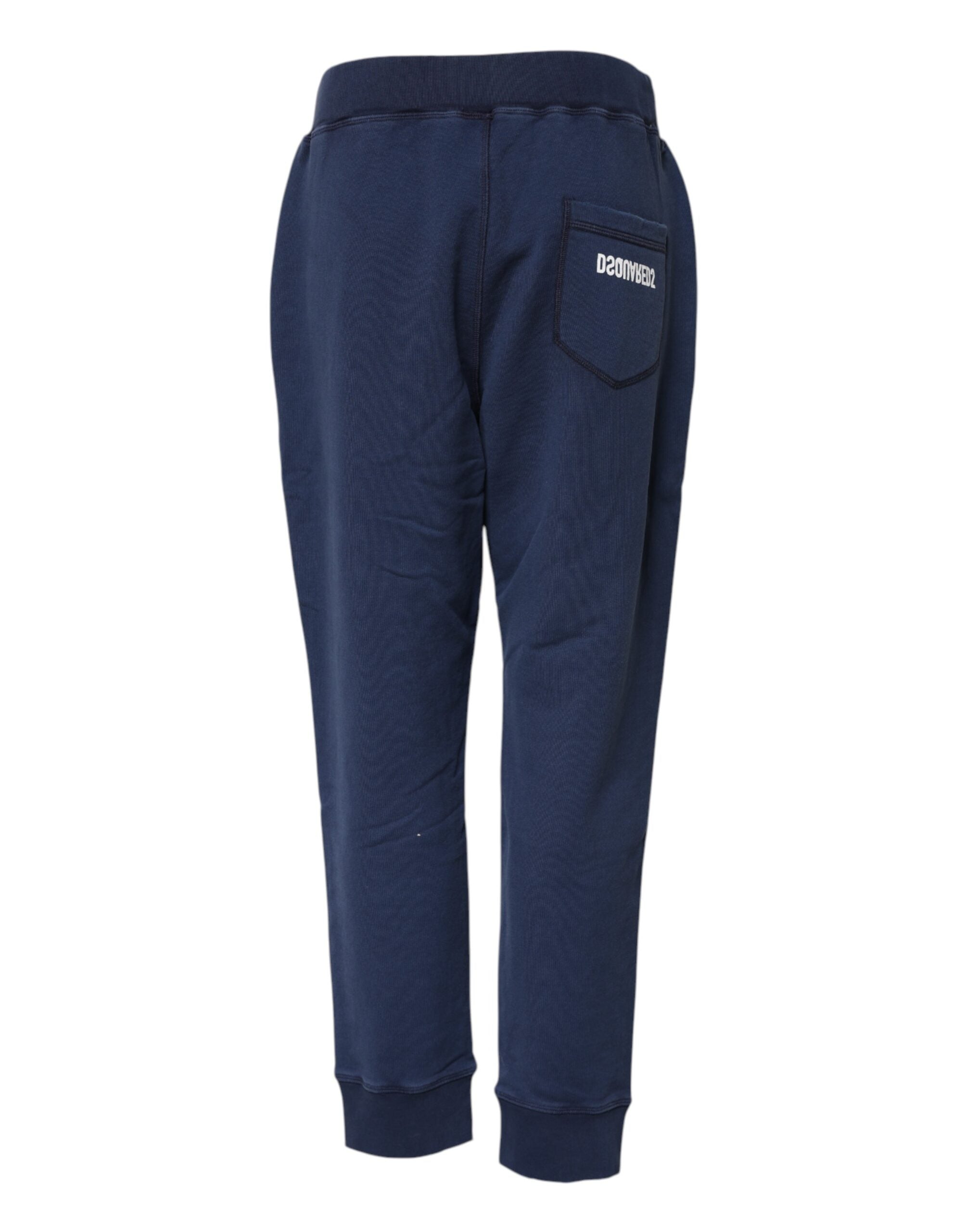 Dsquared² Blue mid-waisted cotton jogging pants-3