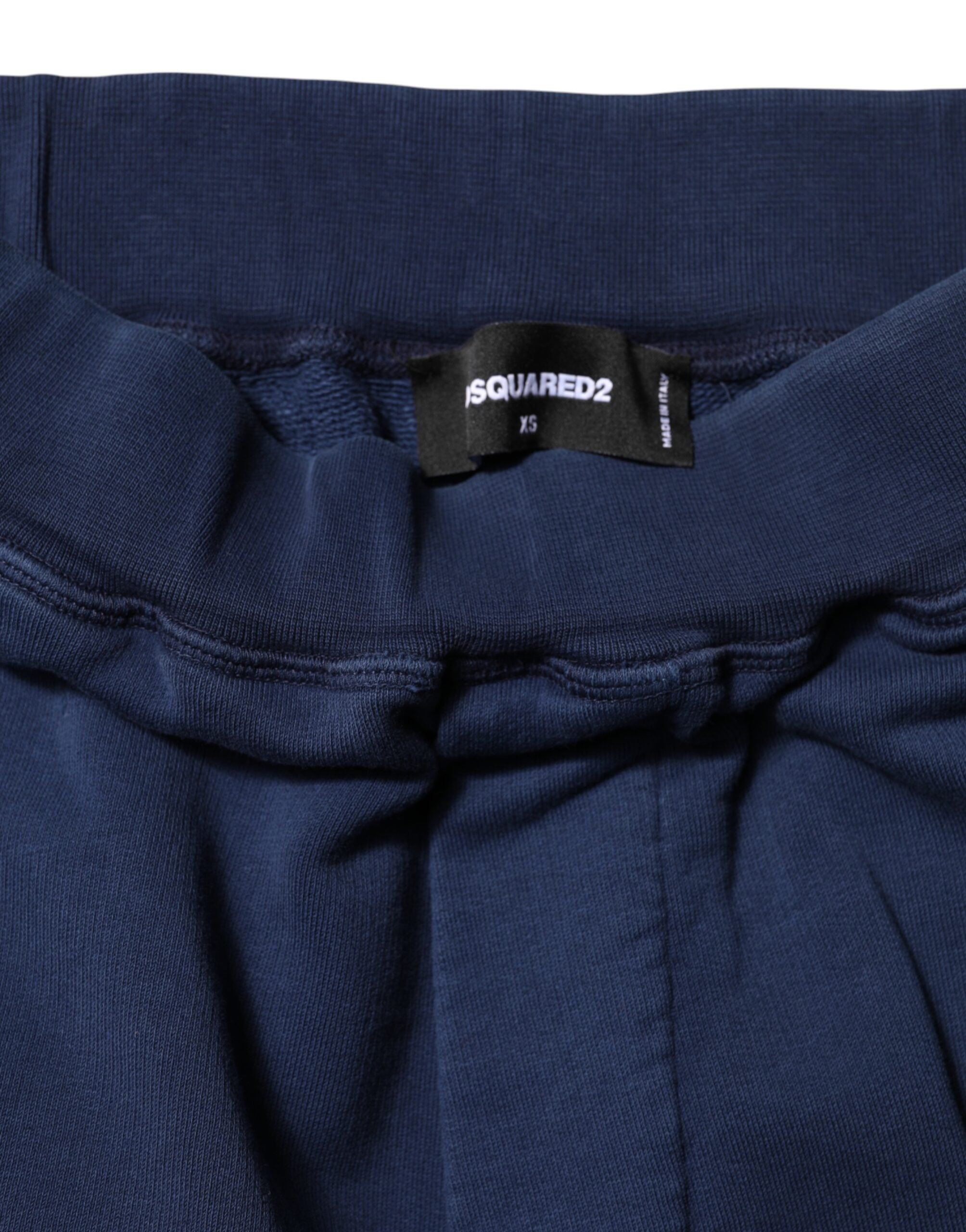 Dsquared² Blue mid-waisted cotton jogging pants-4