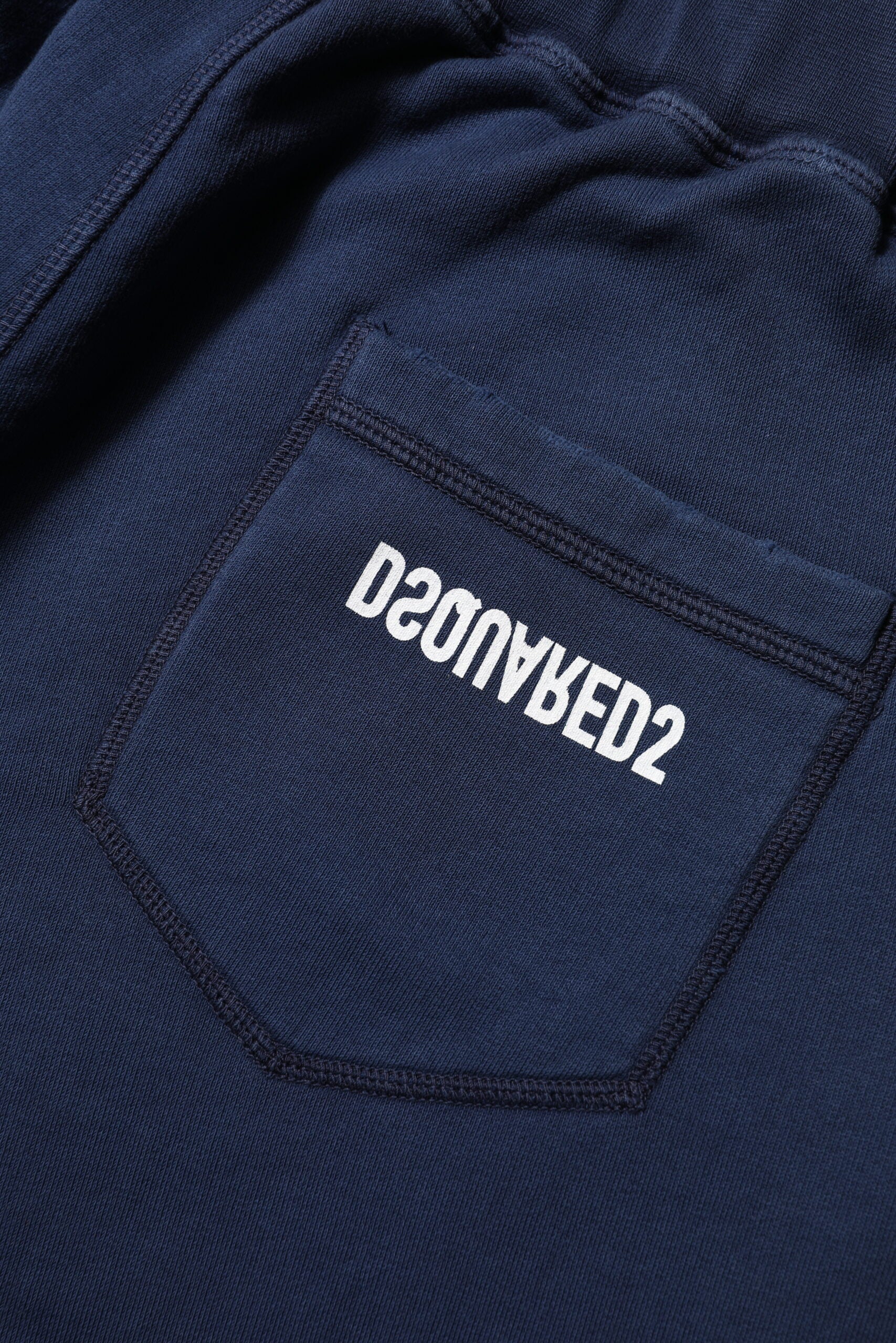 Dsquared² Blue mid-waisted cotton jogging pants-5