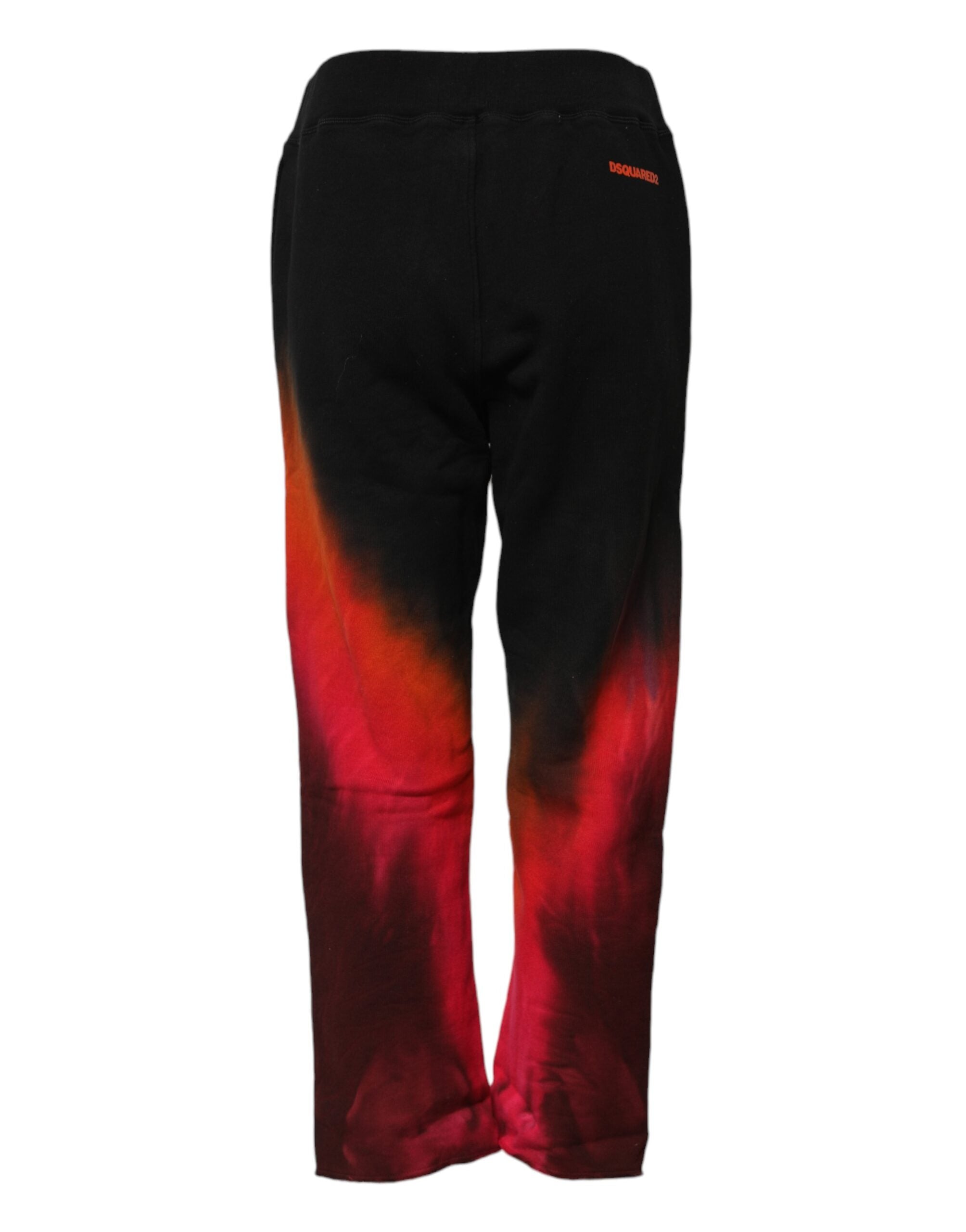 Dsquared² Schwarz-Rot Baumwolle Straight Fit Jogger Hose-3