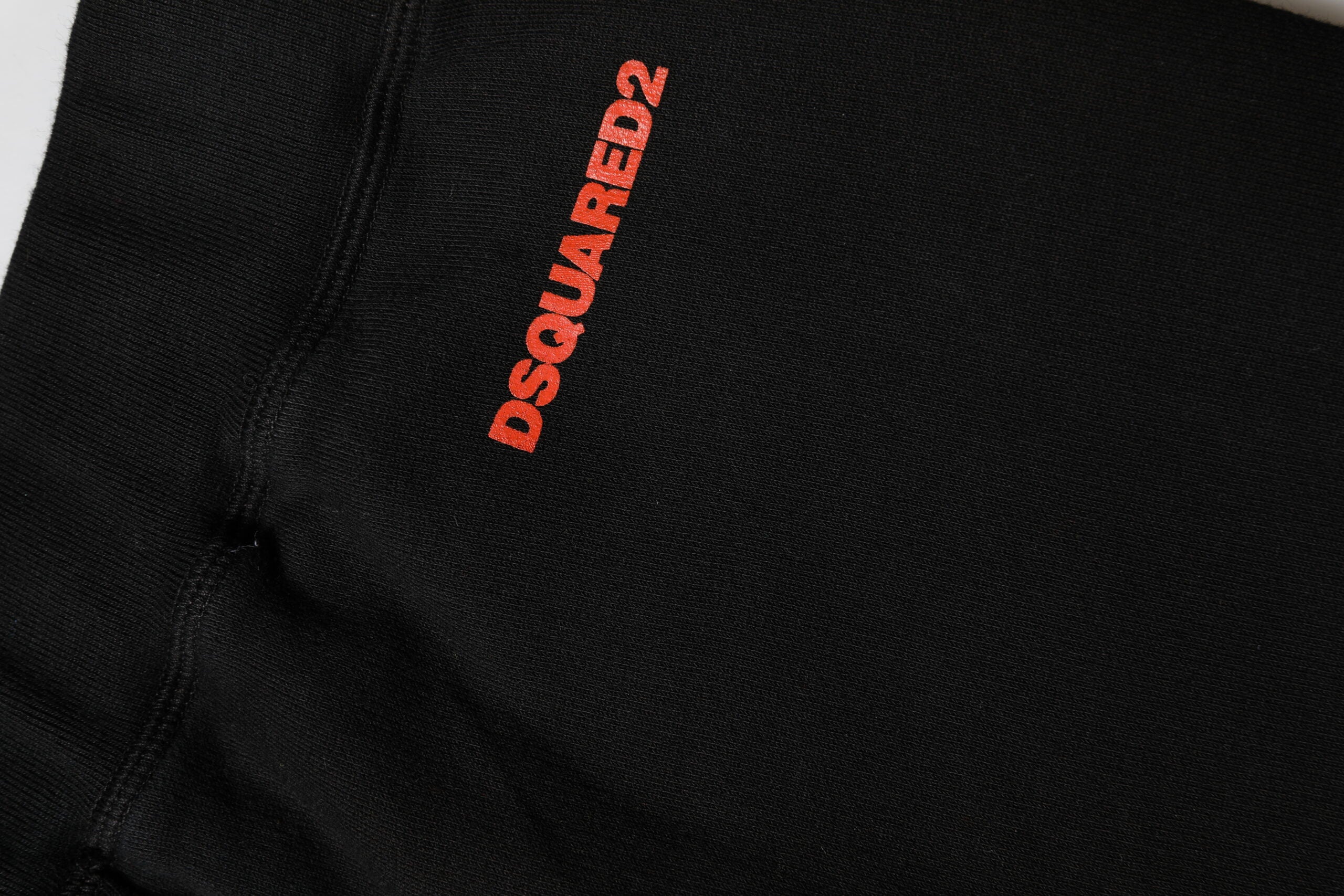 Dsquared² Schwarz-Rot Baumwolle Straight Fit Jogger Hose-5
