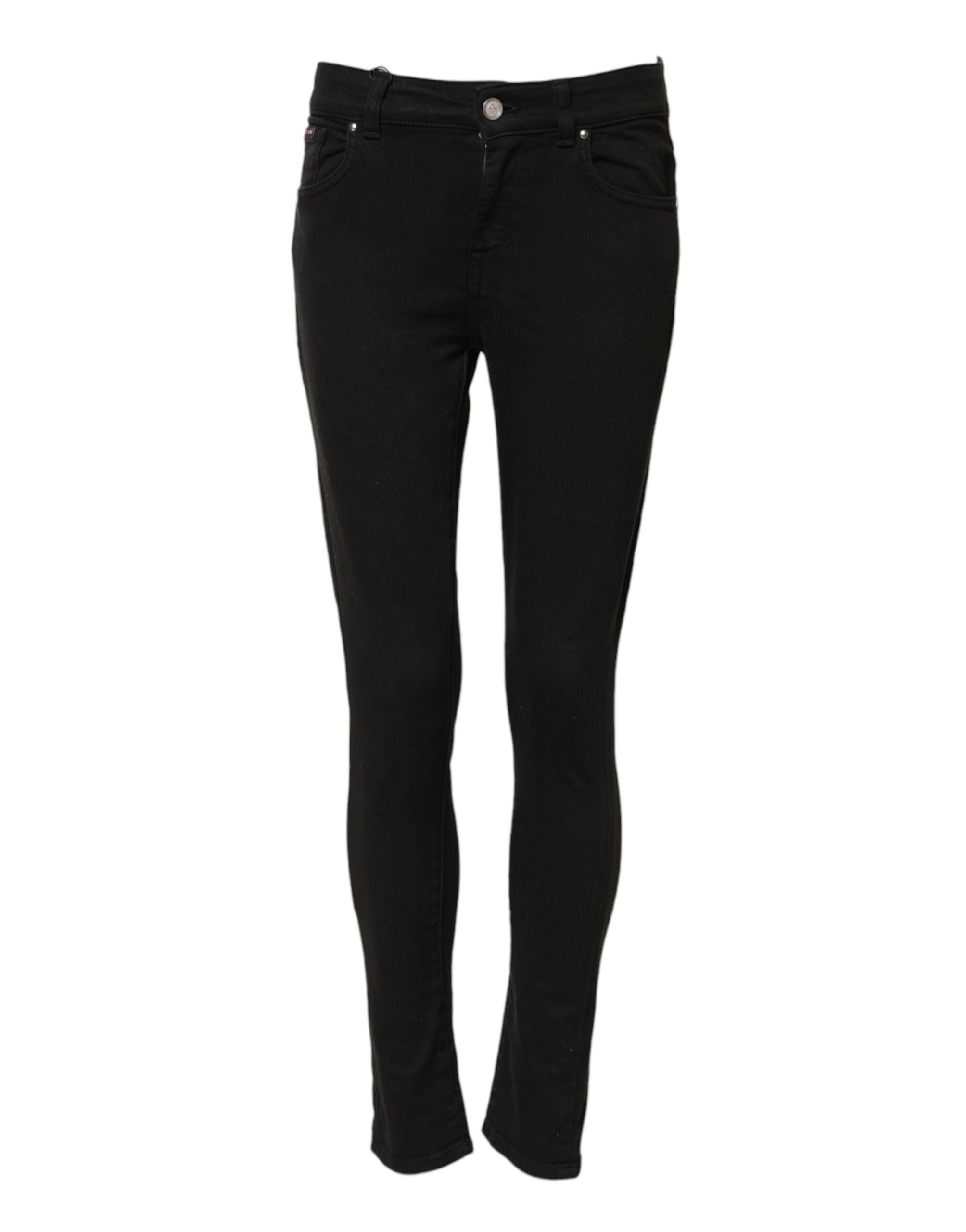 Dolce & Gabbana Schwarze Cotton Stretch Slim Fit Denim Jeans-1
