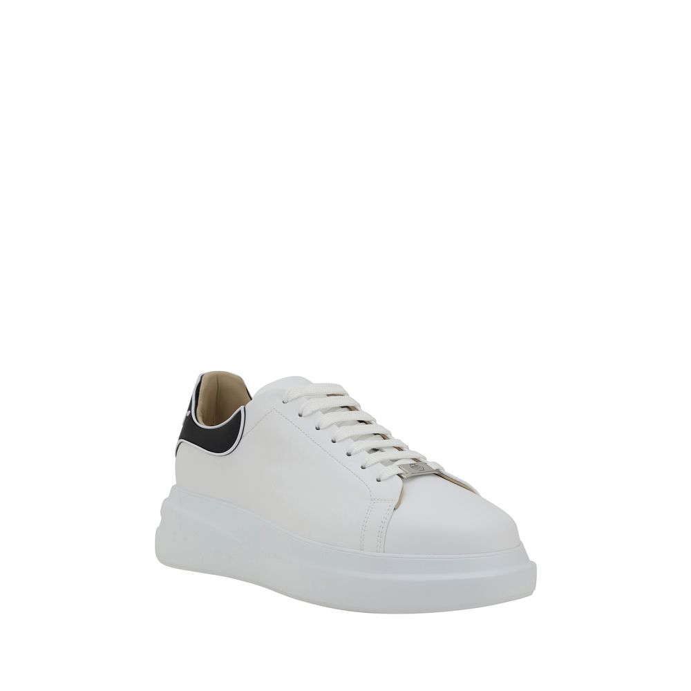 Philipp Plein White Rubber Sole Low-Top Sneakers-2