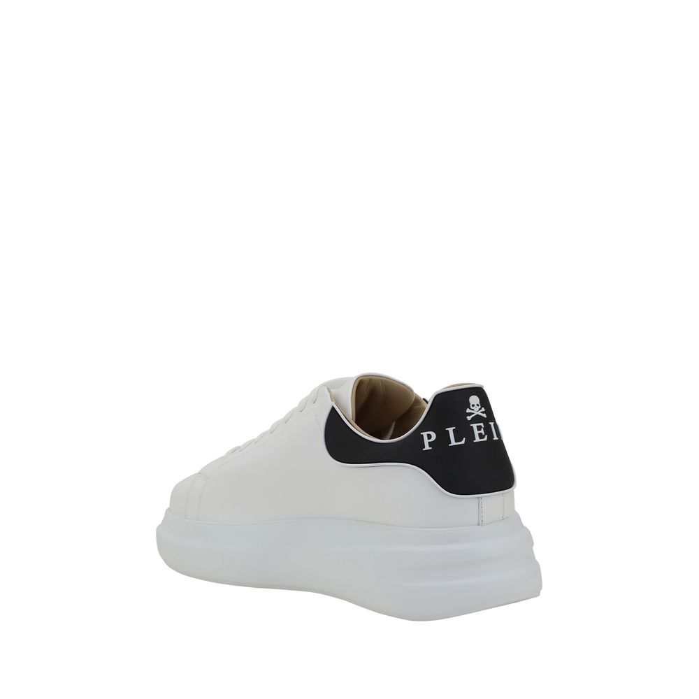 Philipp Plein White Rubber Sole Low-Top Sneakers-3