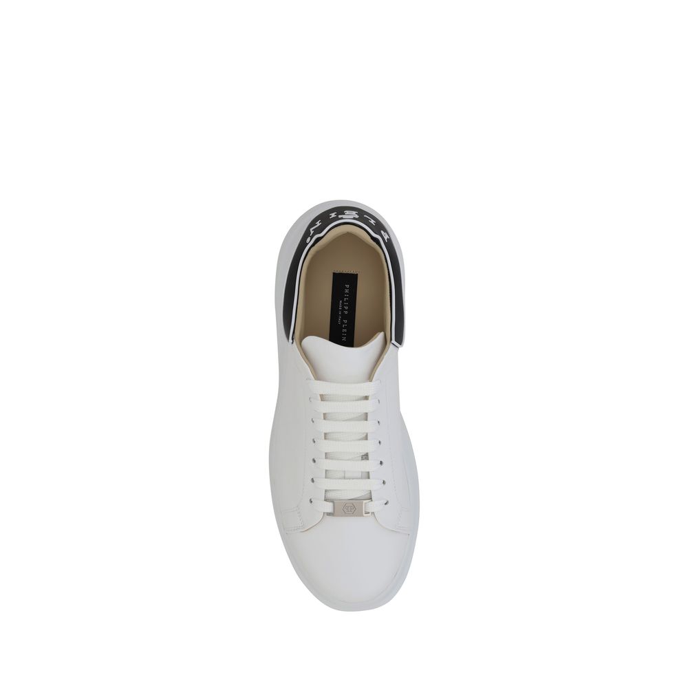 Philipp Plein White Rubber Sole Low-Top Sneakers-4
