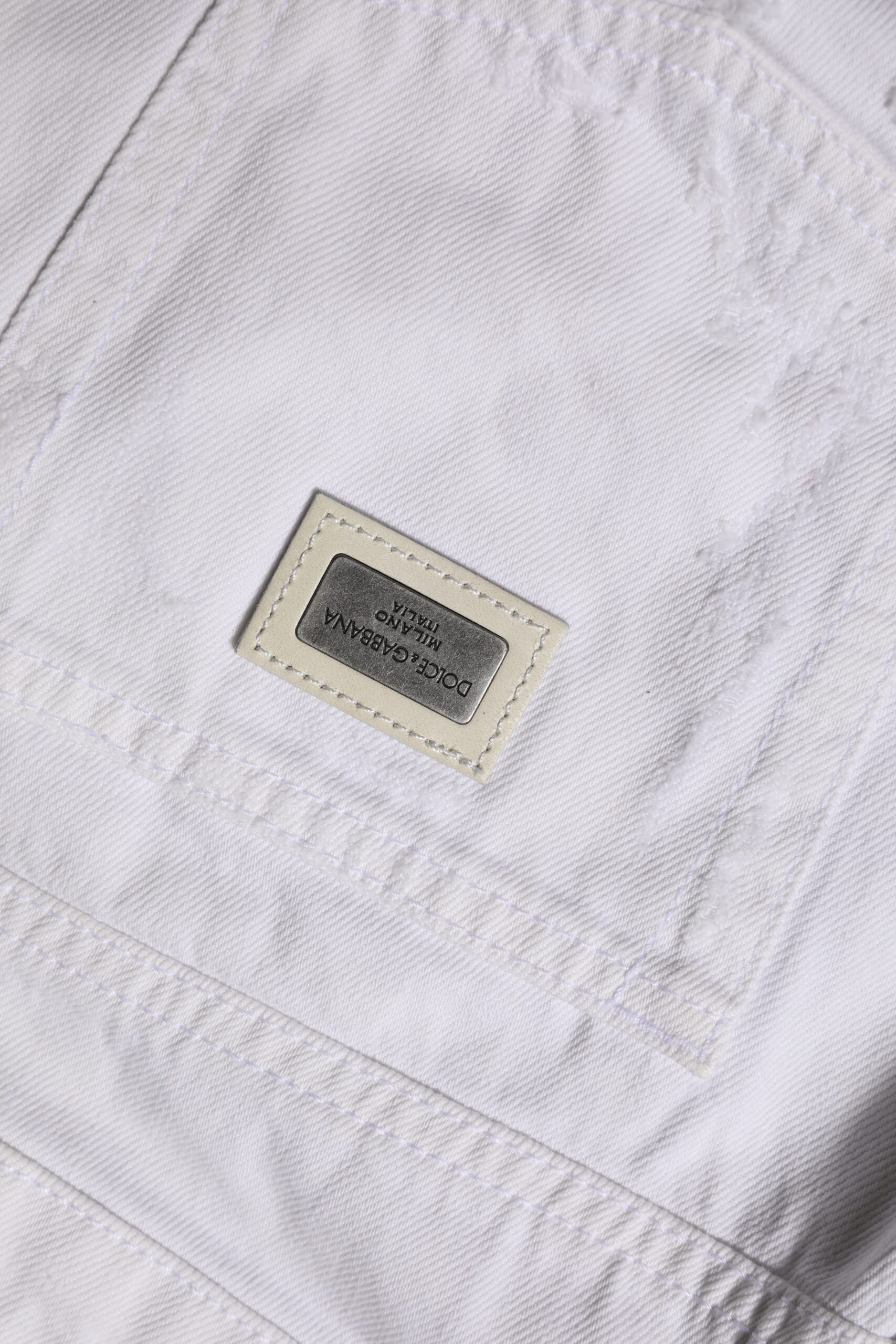 Dolce & Gabbana White Mid-Waisted Cotton Denim Jeans for Women-5