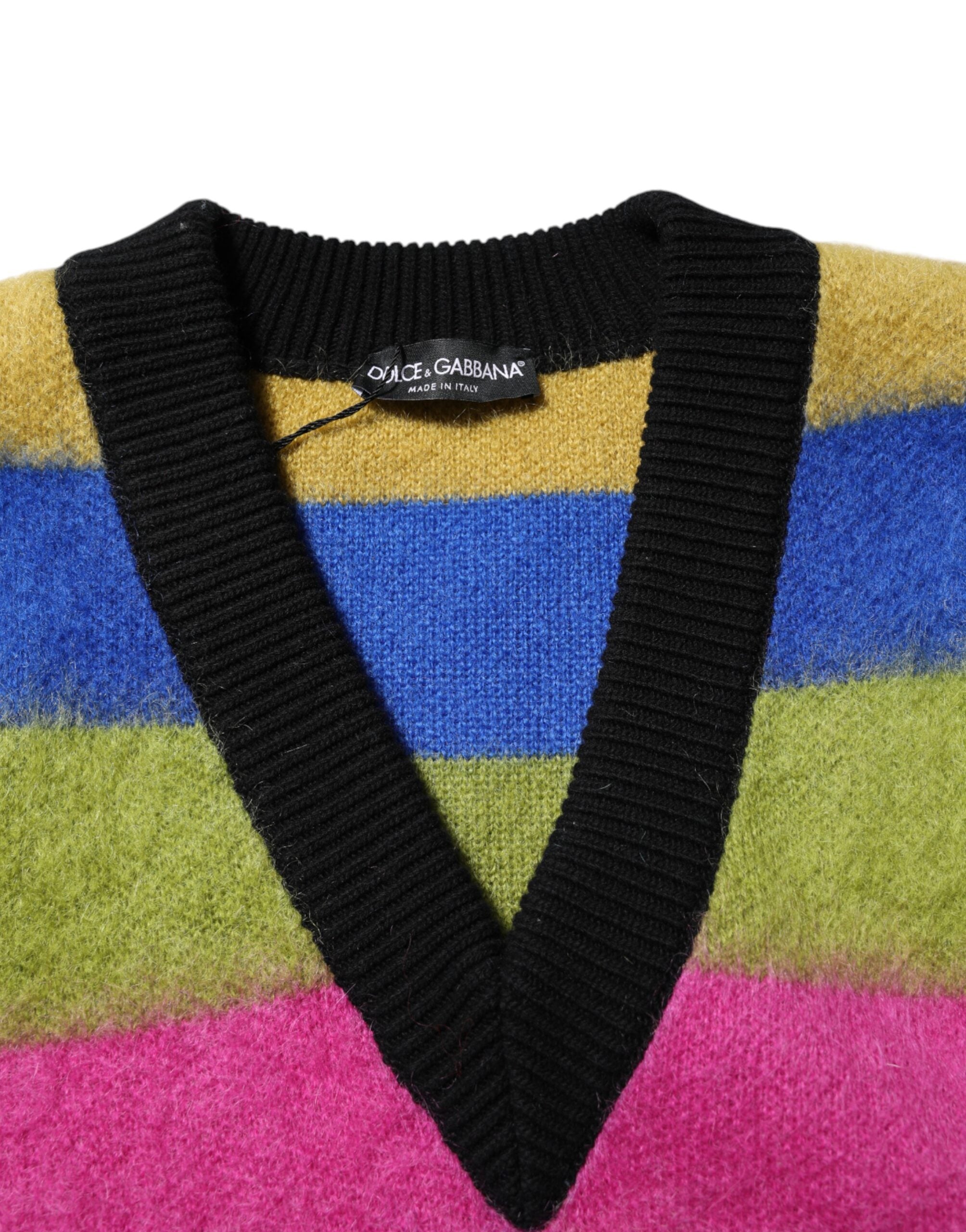 Dolce & Gabbana Multicolor Glitch Design Pullover Pullover-5