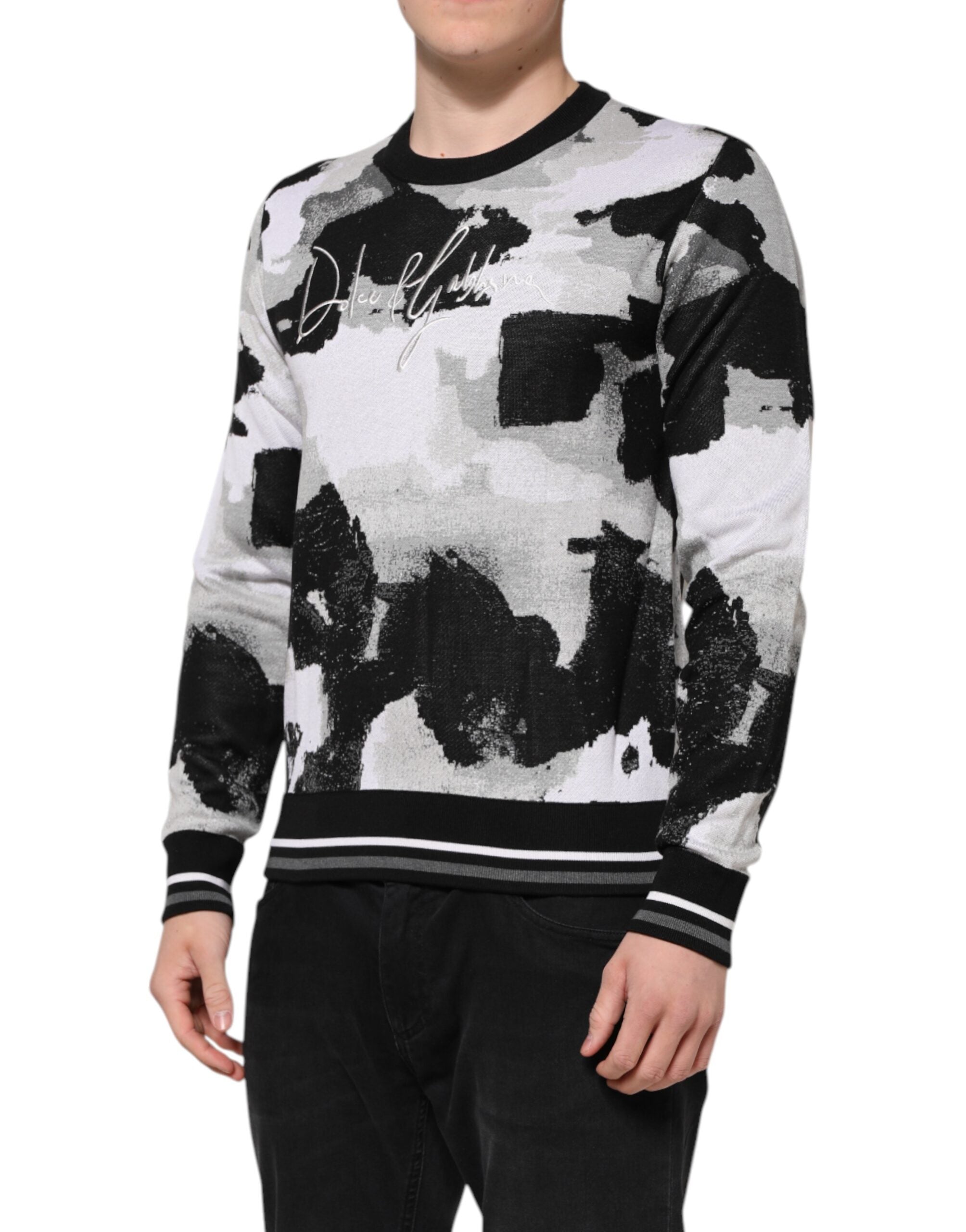 Dolce & Gabbana multicoloured silk sweater with camouflage pattern-3