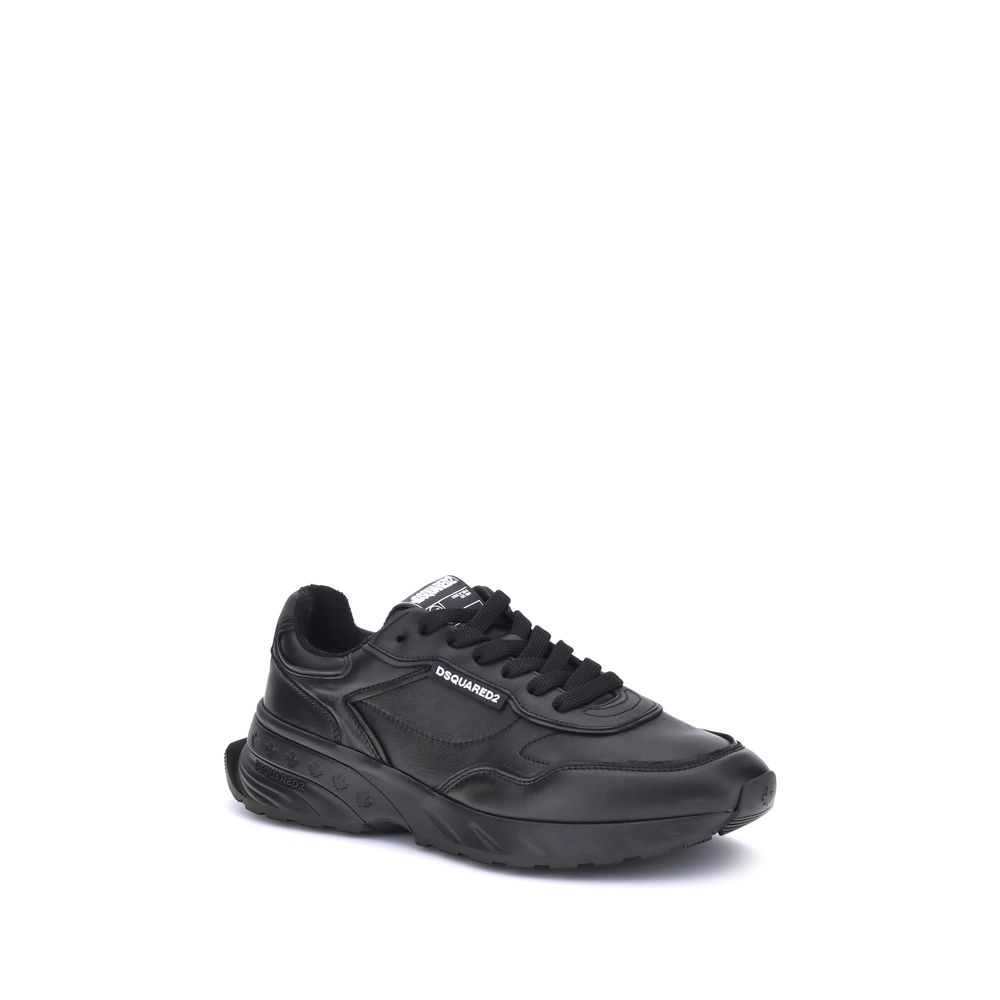 Zapatillas Dsquared² de piel de becerro negra Bos Taurus-2