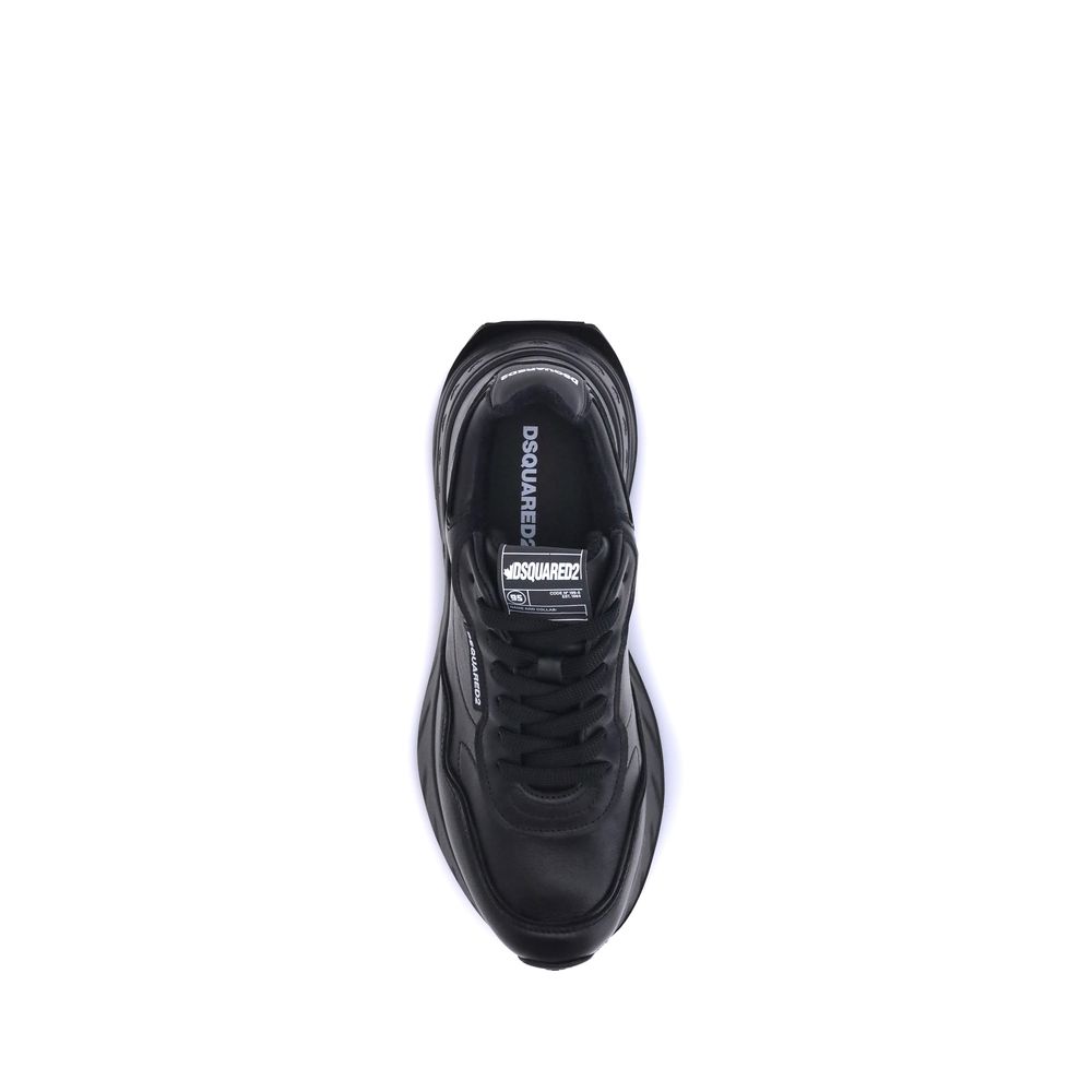 Zapatillas Dsquared² de piel de becerro negra Bos Taurus-4