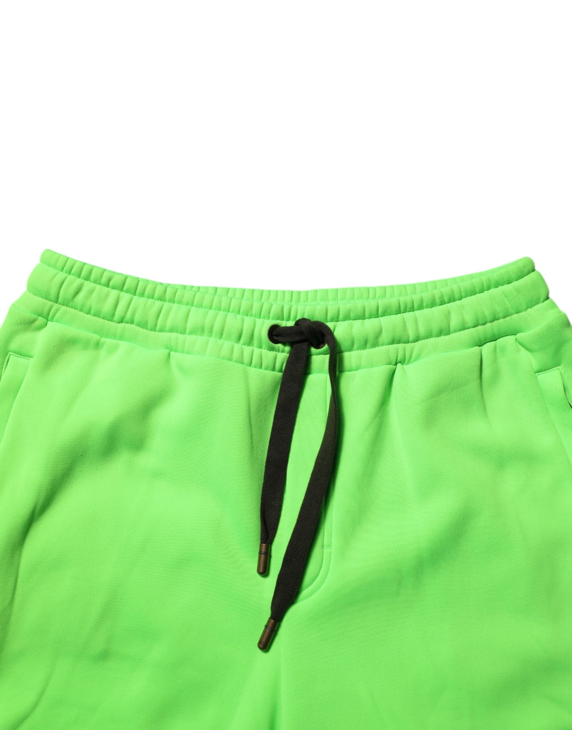Dolce & Gabbana Green Patchwork Cargo Bermuda Shorts for Men-5