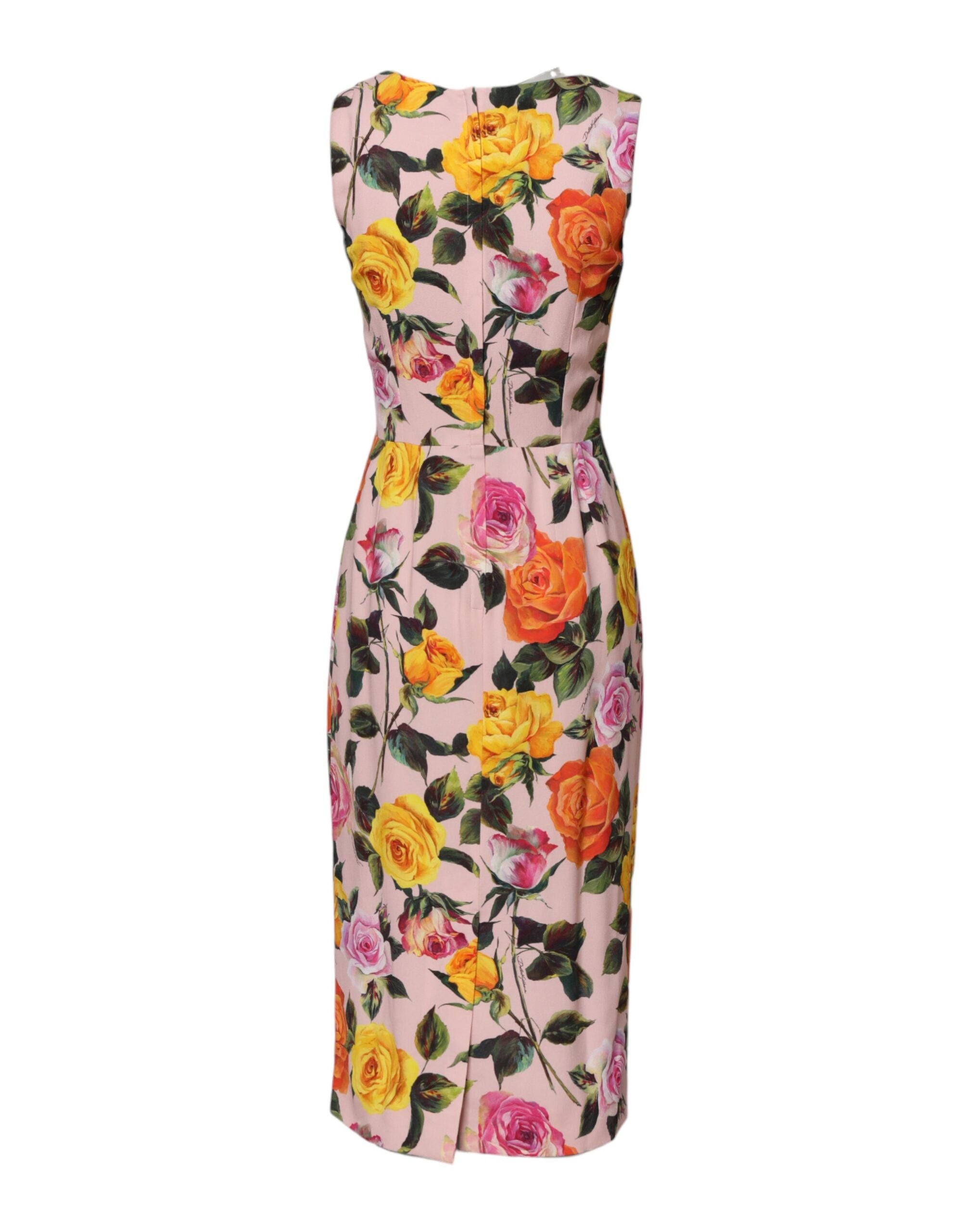 Dolce & Gabbana Multicolor Floral Knee Length Sheath Dress-3