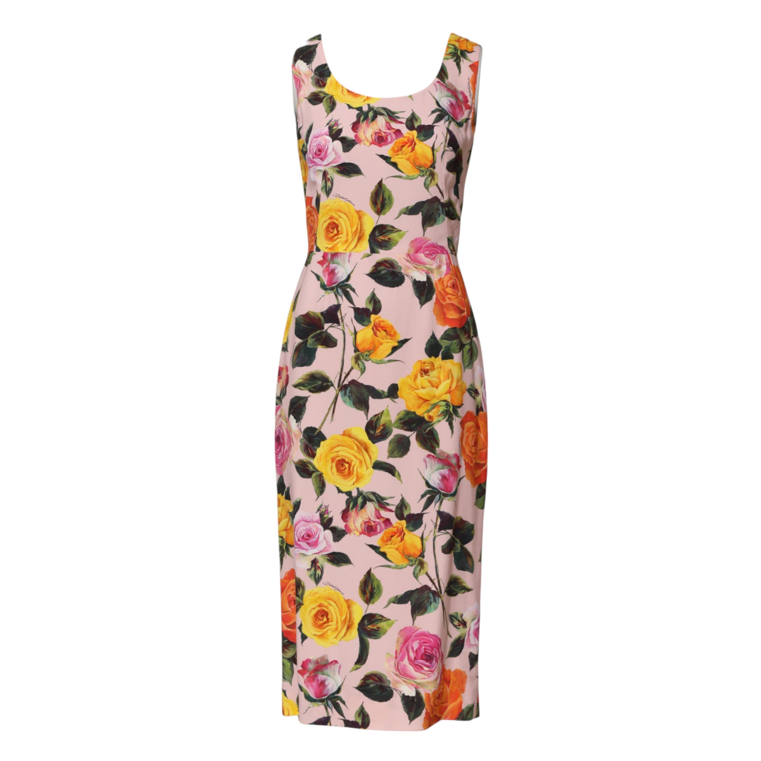 Dolce & Gabbana Multicolor Floral Knee Length Sheath Dress-5