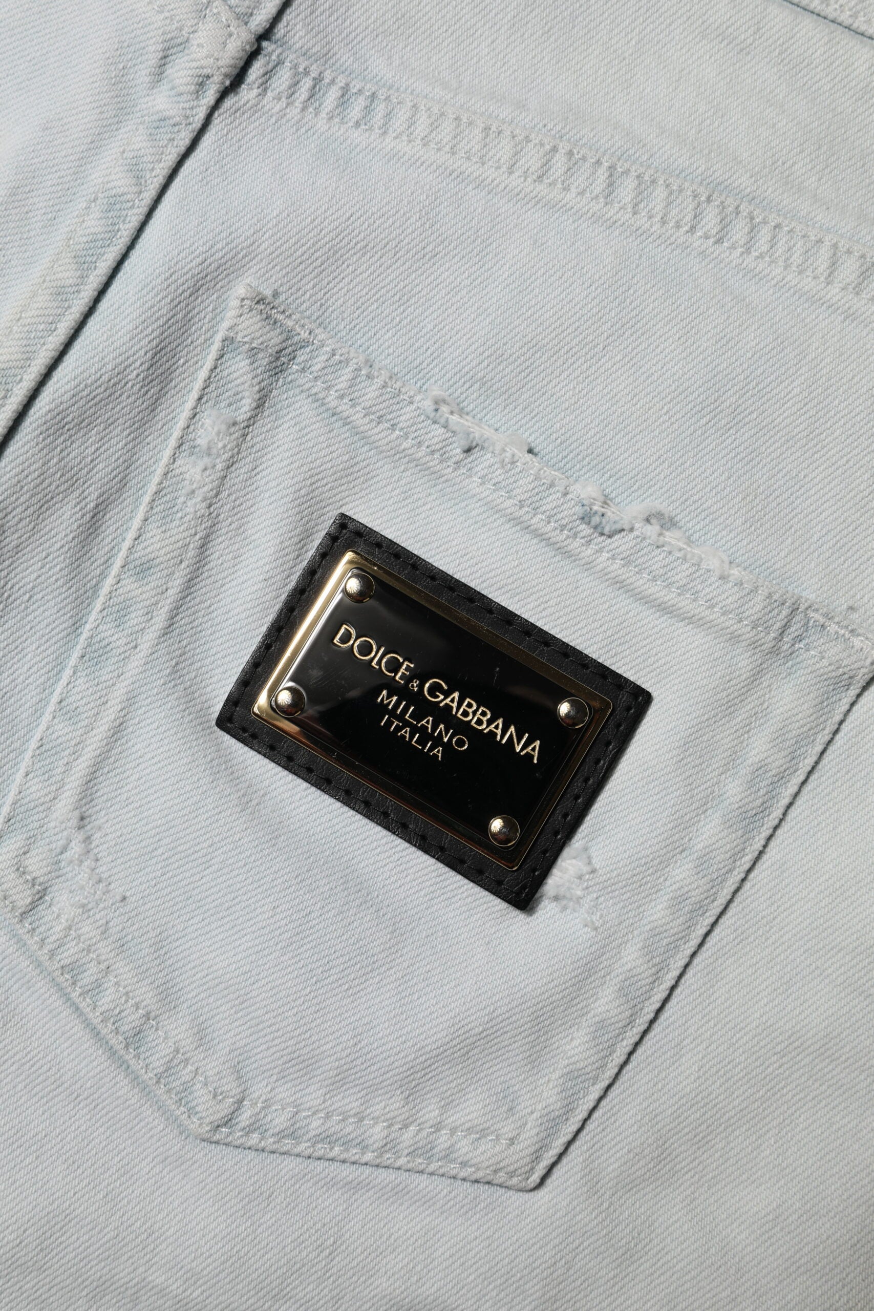 Dolce & Gabbana Light Blue Washed Denim Cotton Hot Pants Shorts-5