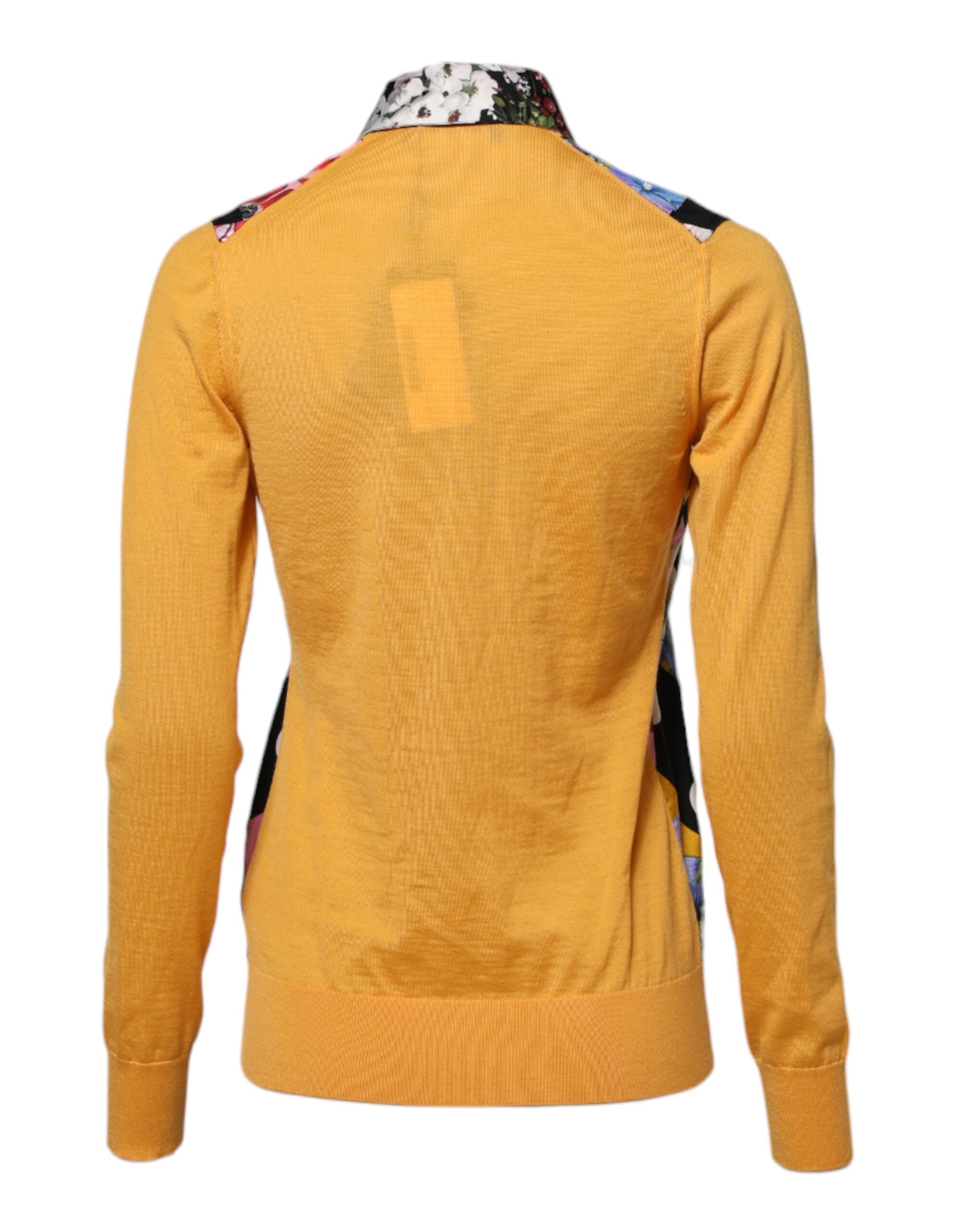 Dolce & Gabbana Multicolor Floral Long Sleeves Polo Top-3