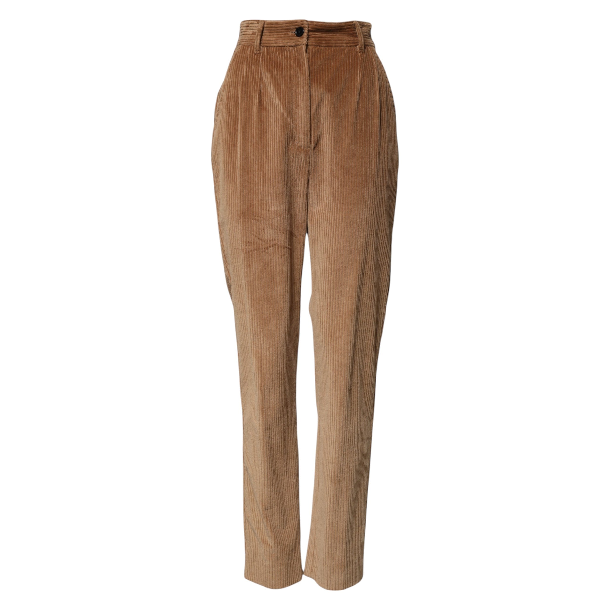 Dolce & Gabbana Brown Cotton Corduroy Trousers in Cone Shape-5