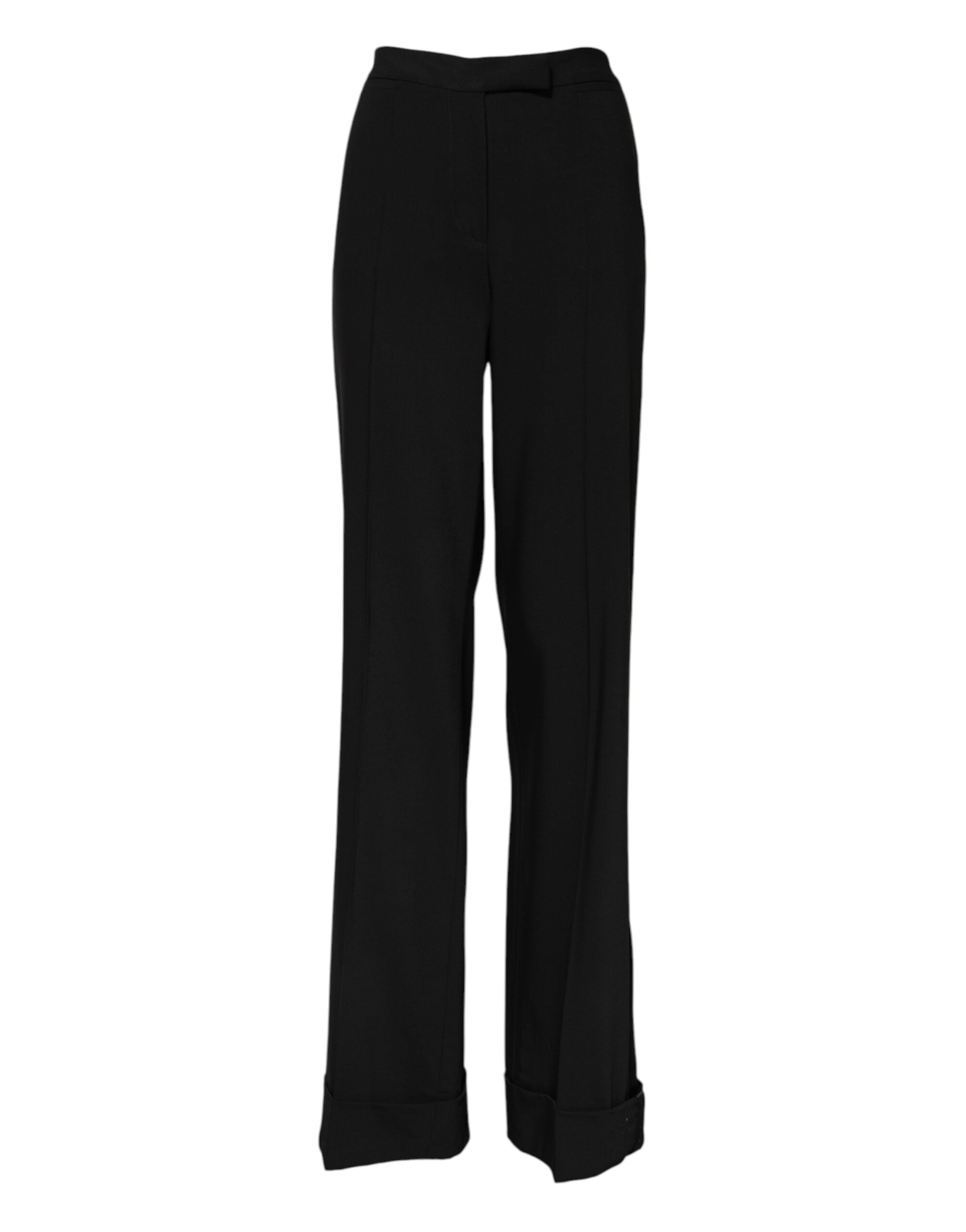 Dolce & Gabbana Black high-waisted flared trousers in wool-2