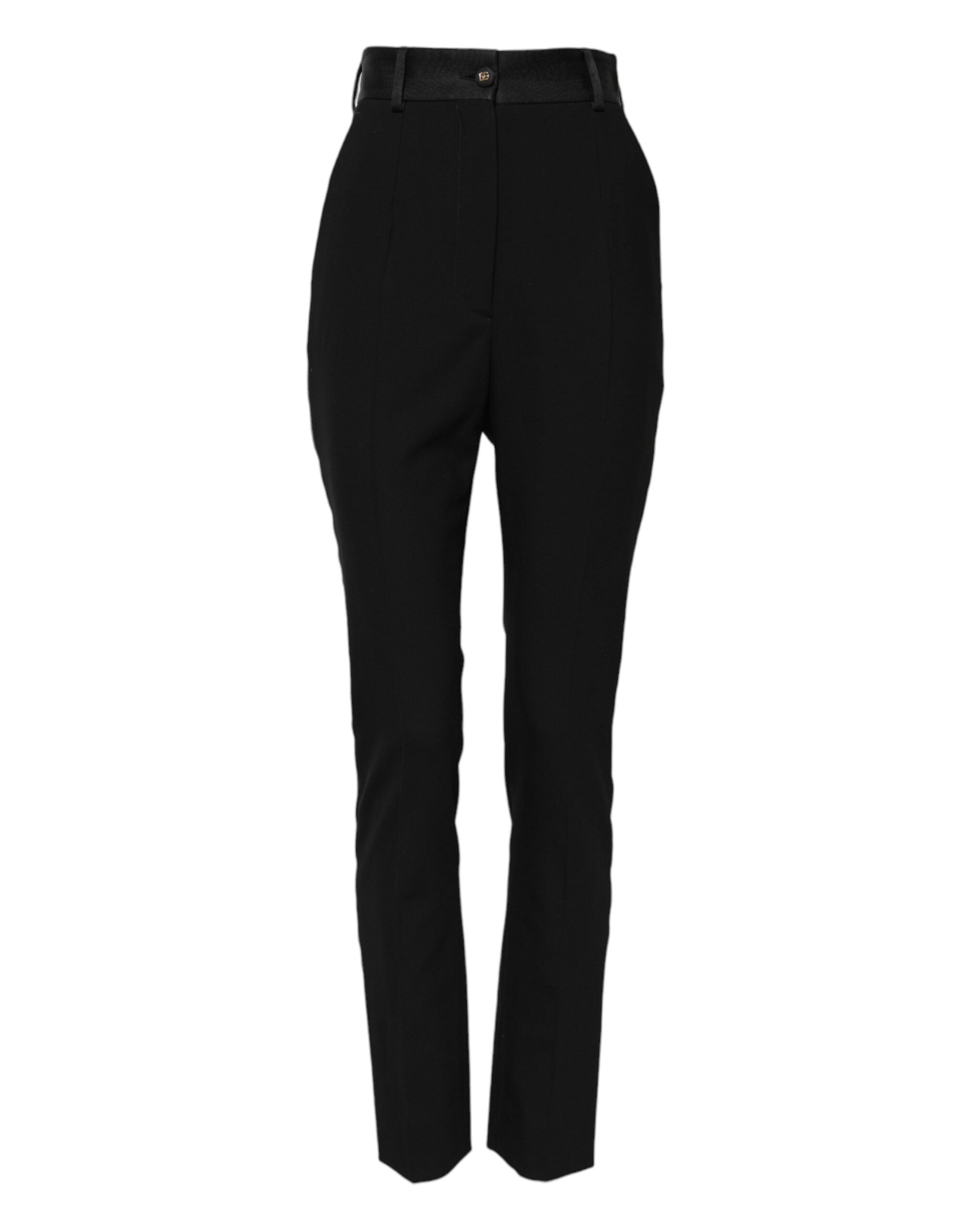 Dolce & Gabbana Black High-Waisted Skinny Wool Trousers-1