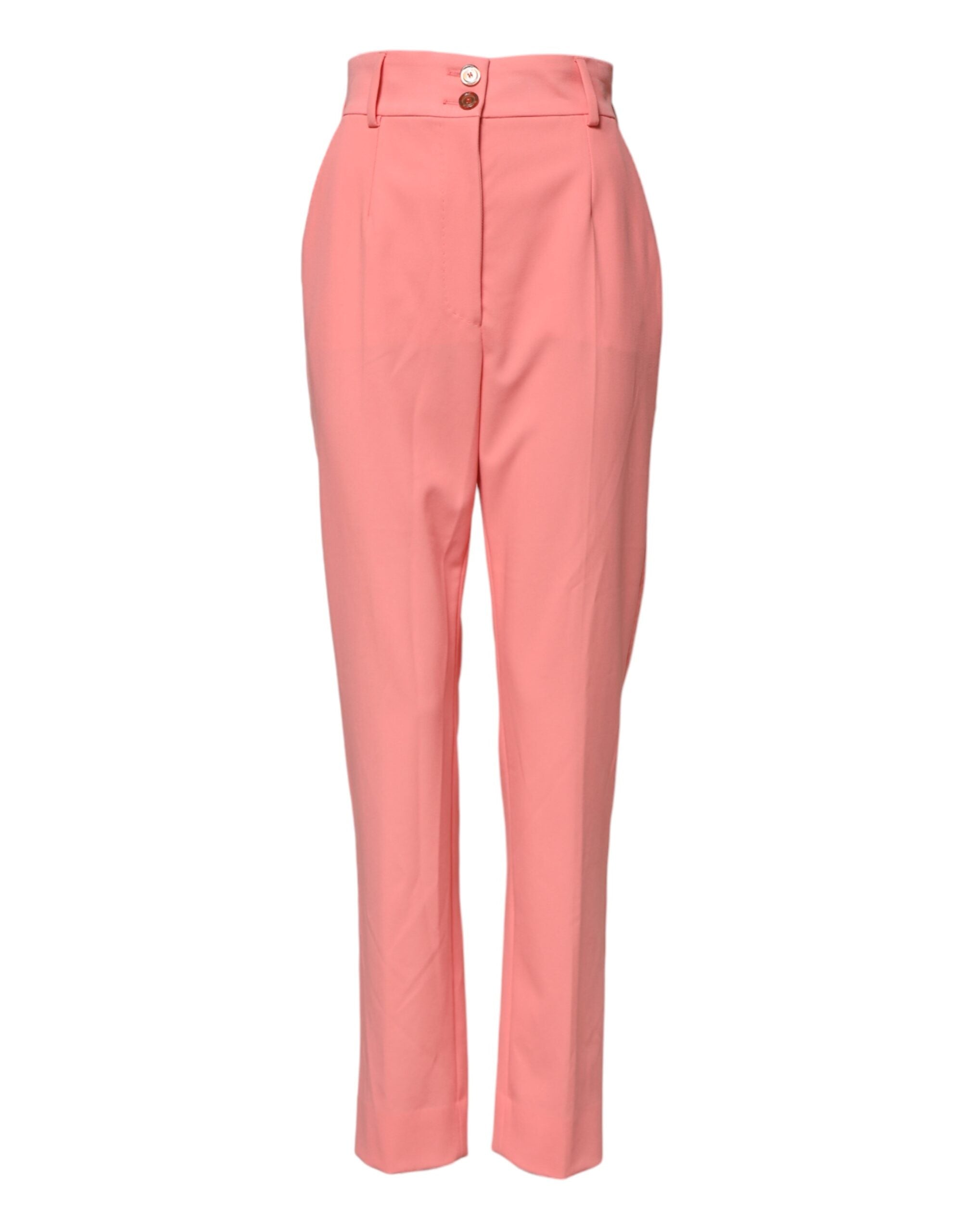 Dolce & Gabbana Pink tapered high-waisted dress trousers-2