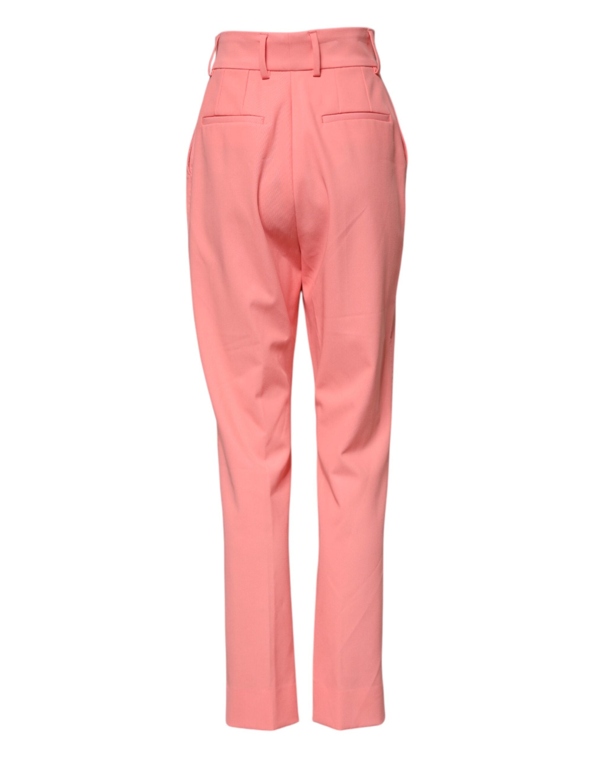 Dolce & Gabbana Pink tapered high-waisted dress trousers-3