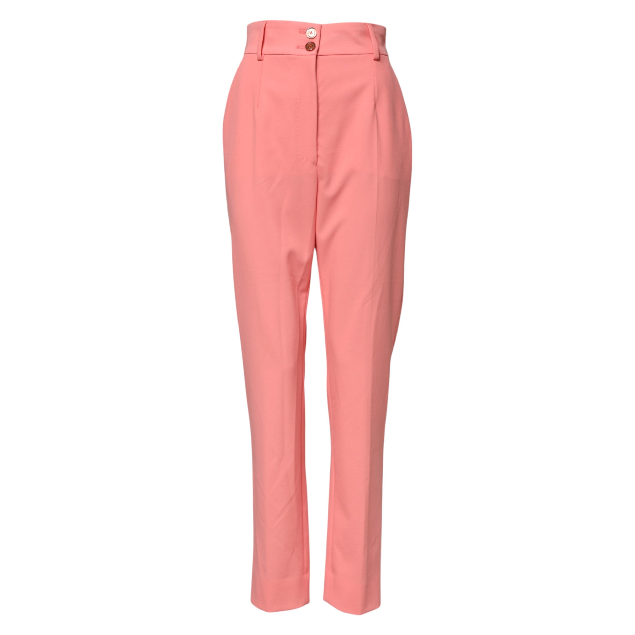Dolce & Gabbana Pink tapered high-waisted dress trousers-5