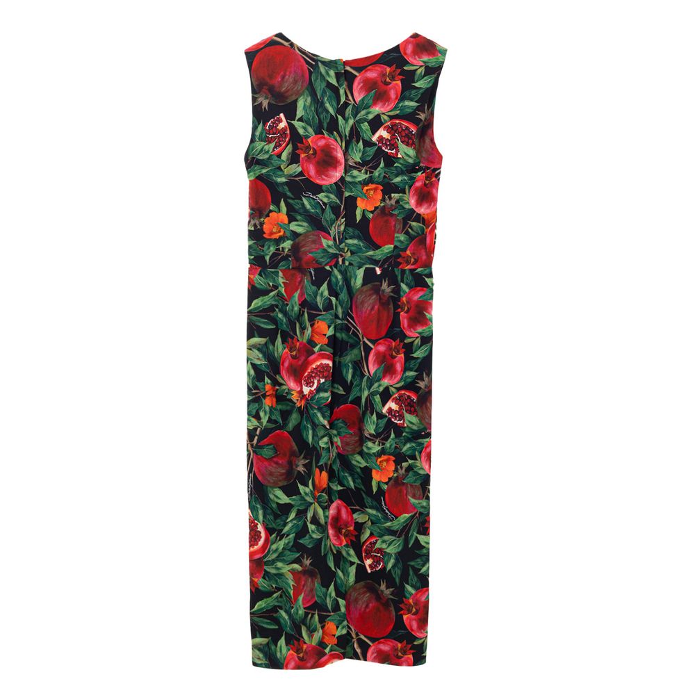 Dolce & Gabbana Langes Viskose-Kleid in Bicolor-Optik-2